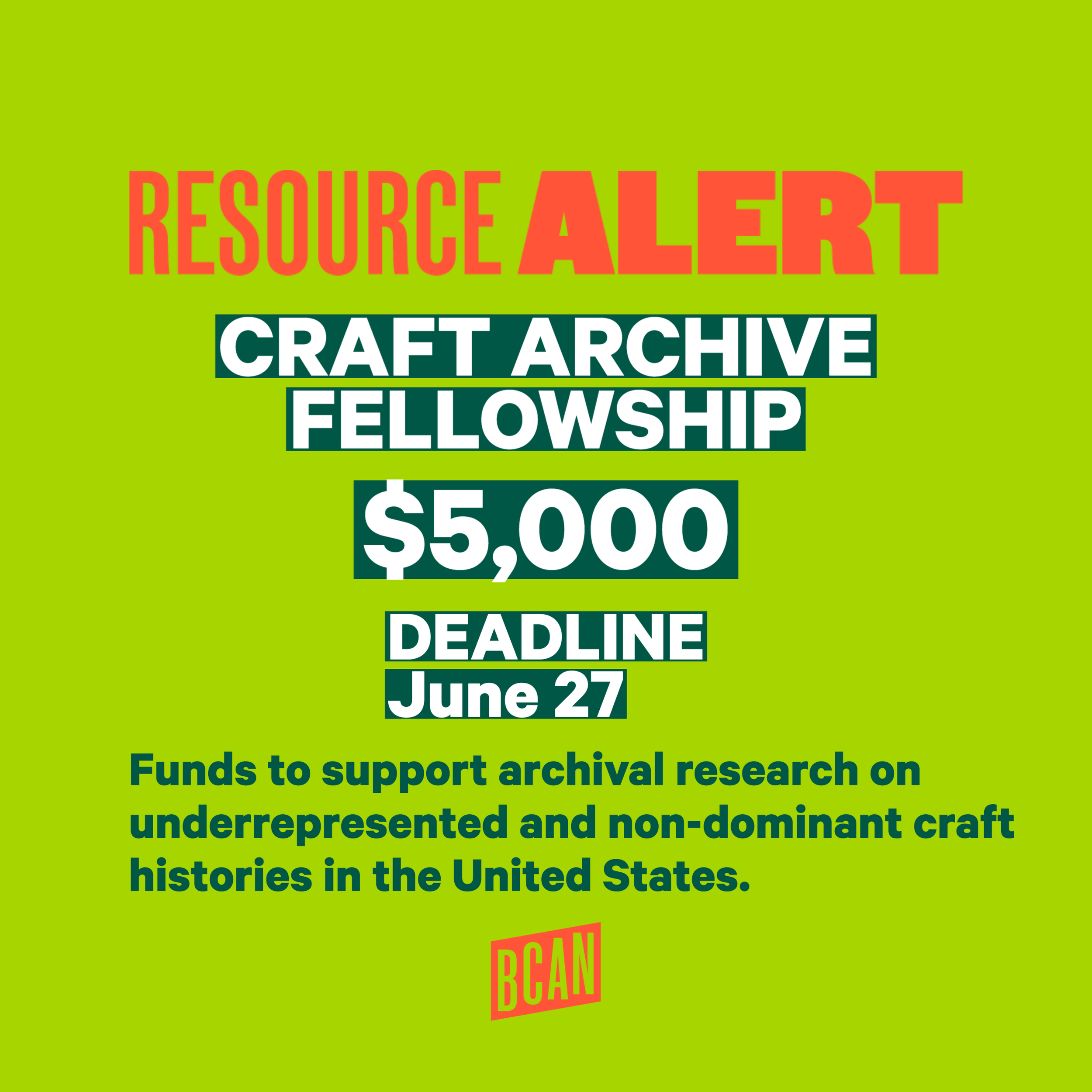 Craft Archive Fellowship