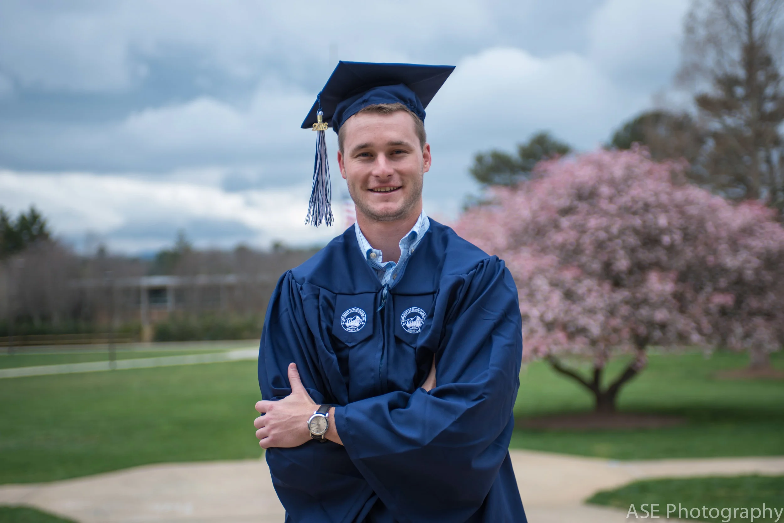 College Senior Photo Shoot on Campus