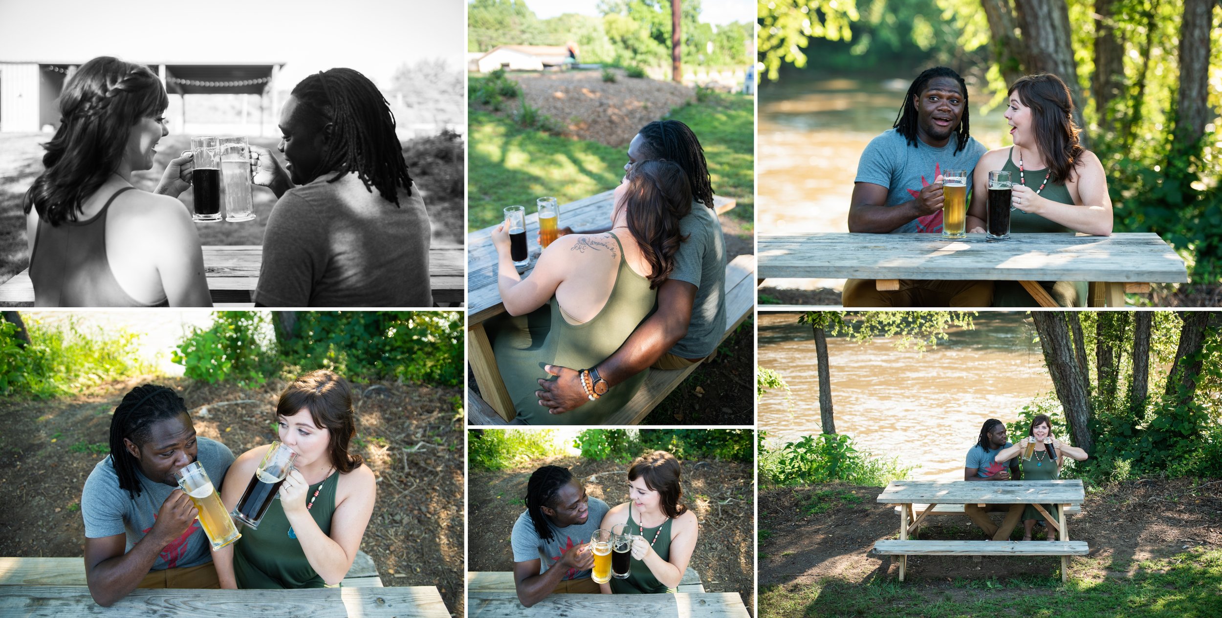 Brewery Engagement Photos in Asheville, NC
