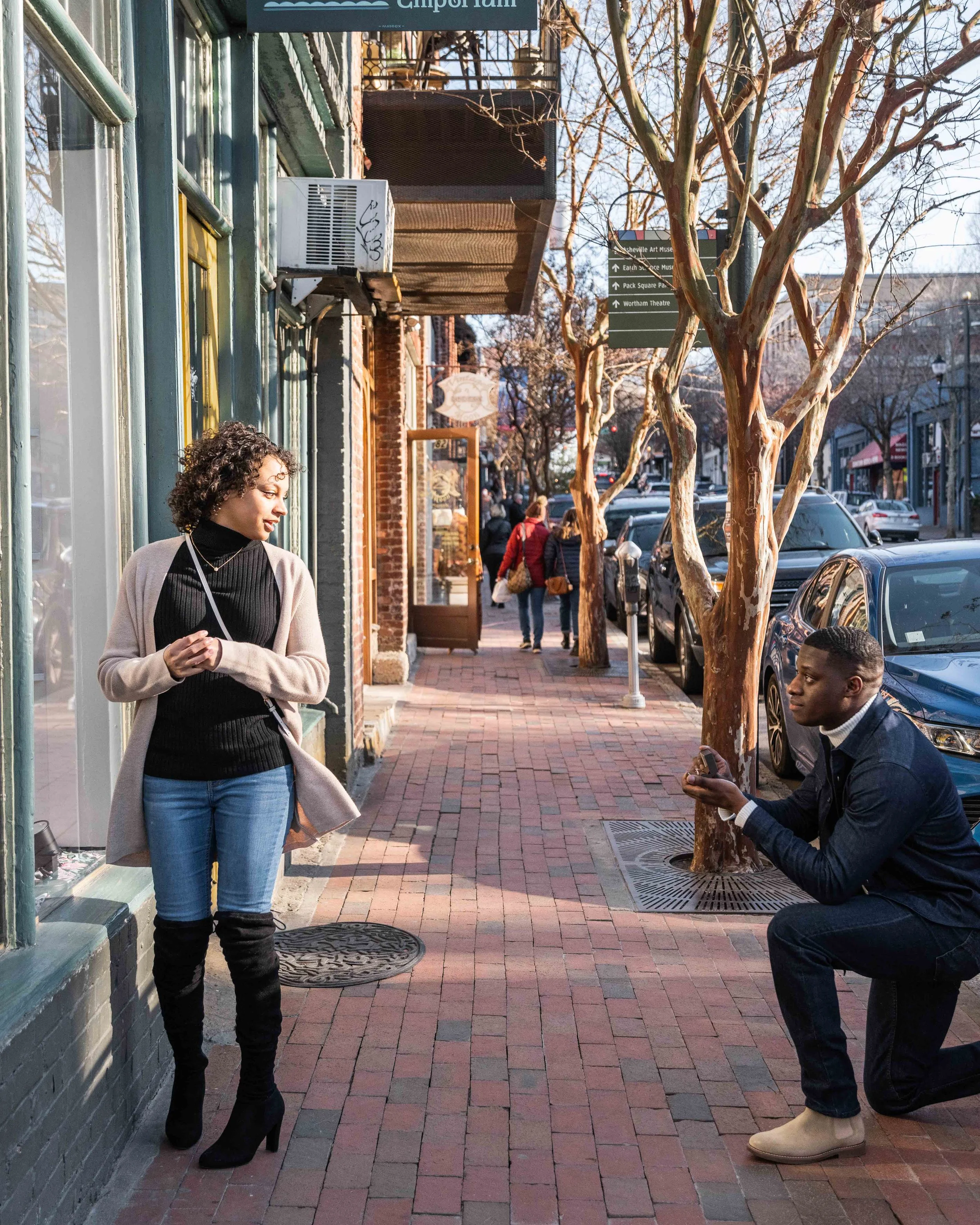 Photoshoot Turned Surprise Proposal in Downtown_durham engagement photographer-21.jpg