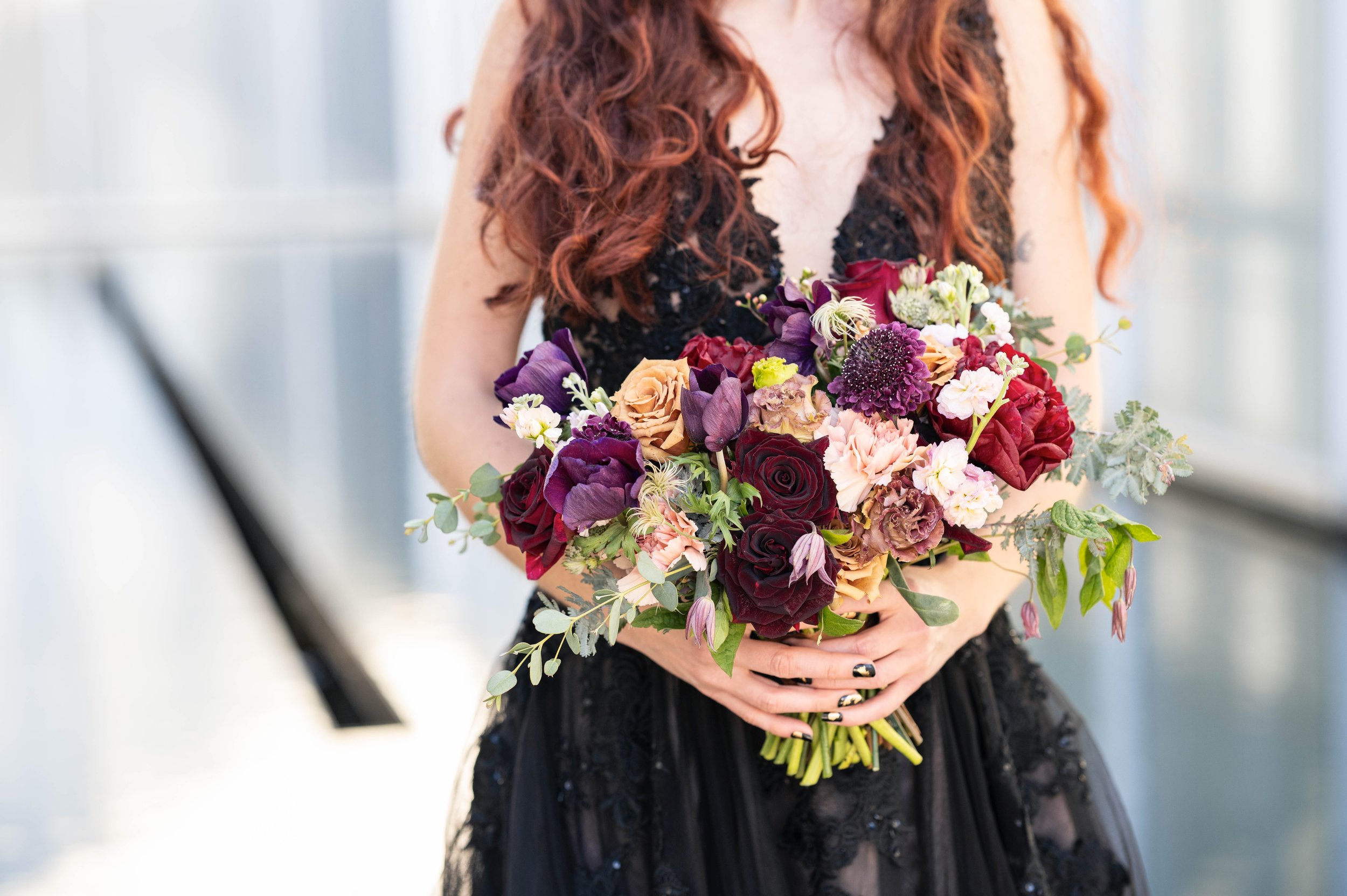 Winter Wedding at the Cookery_Black Wedding Dress 31.jpg