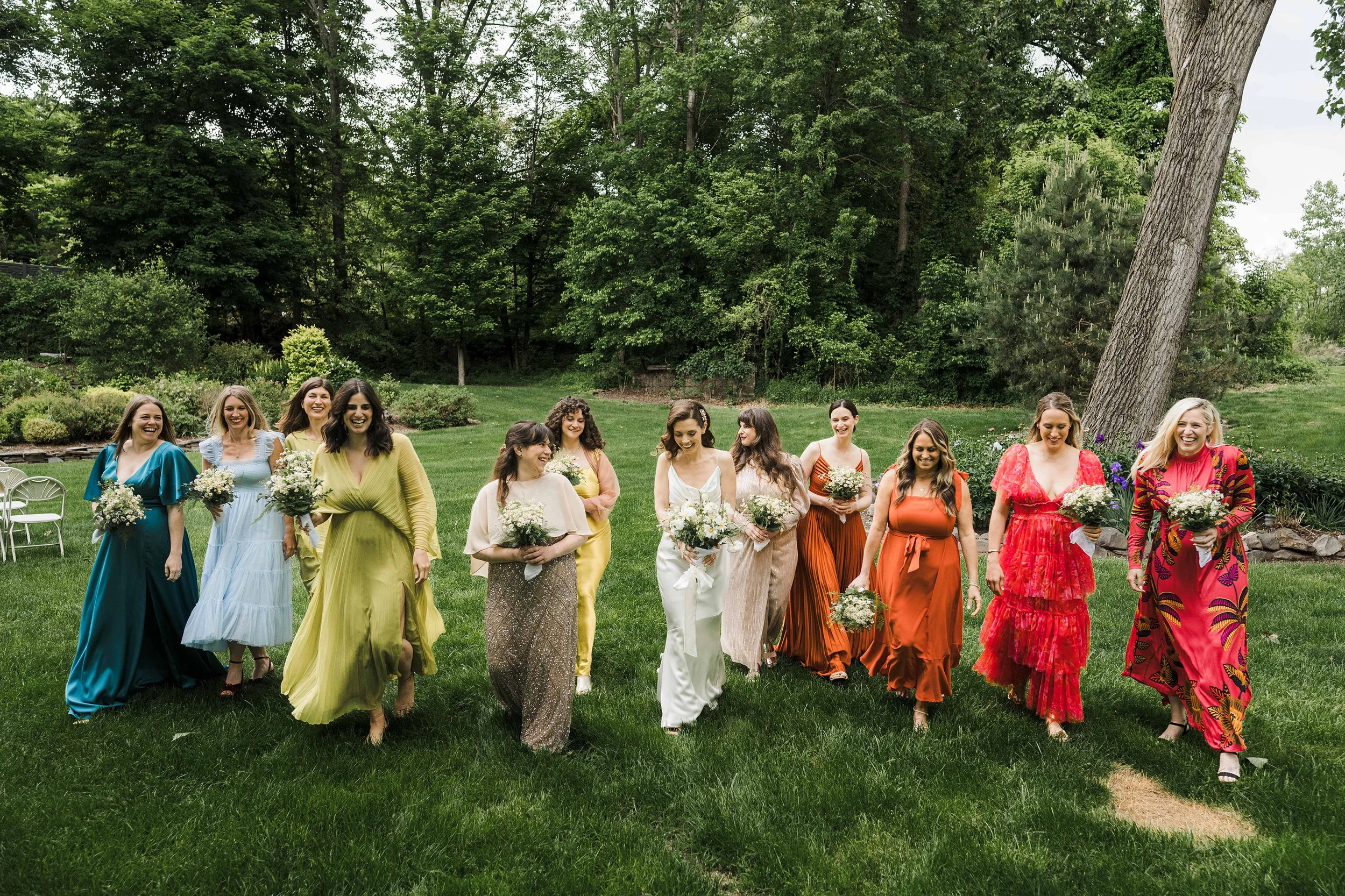 Bridesmaids dress ideas for large wedding parties_Wed Society.jpg