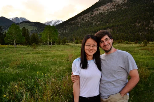 my brother Rich and his wife Ran Cui in Rocky Mountain National Park