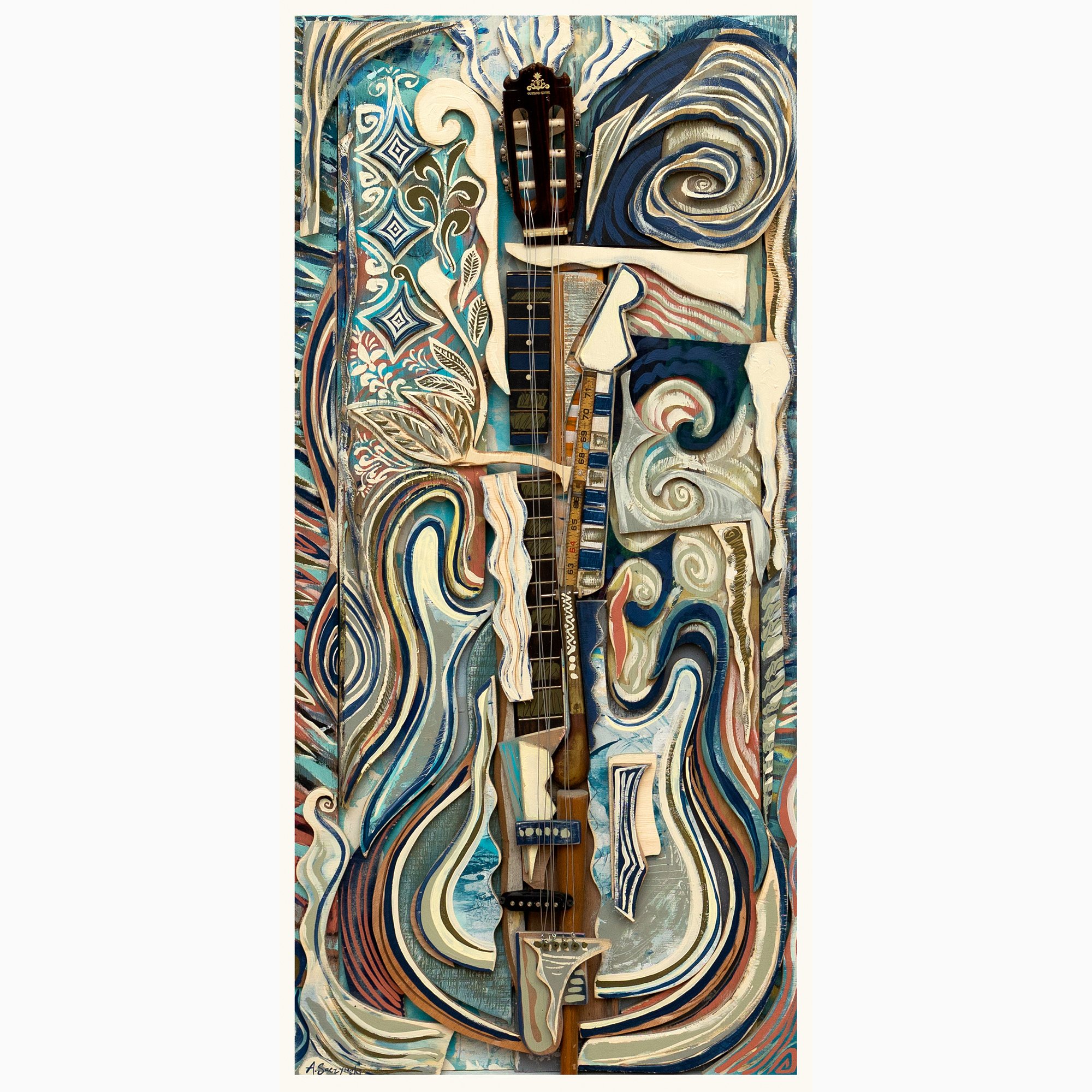Guitar Abstraction | 25x50 | 2023