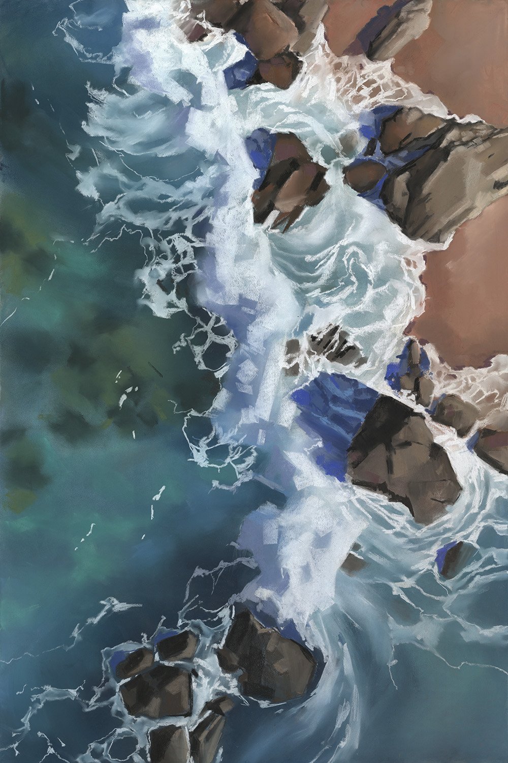 Wreck and Reverie, pastel on paper, 160(H) x110(W)x9(D)cm