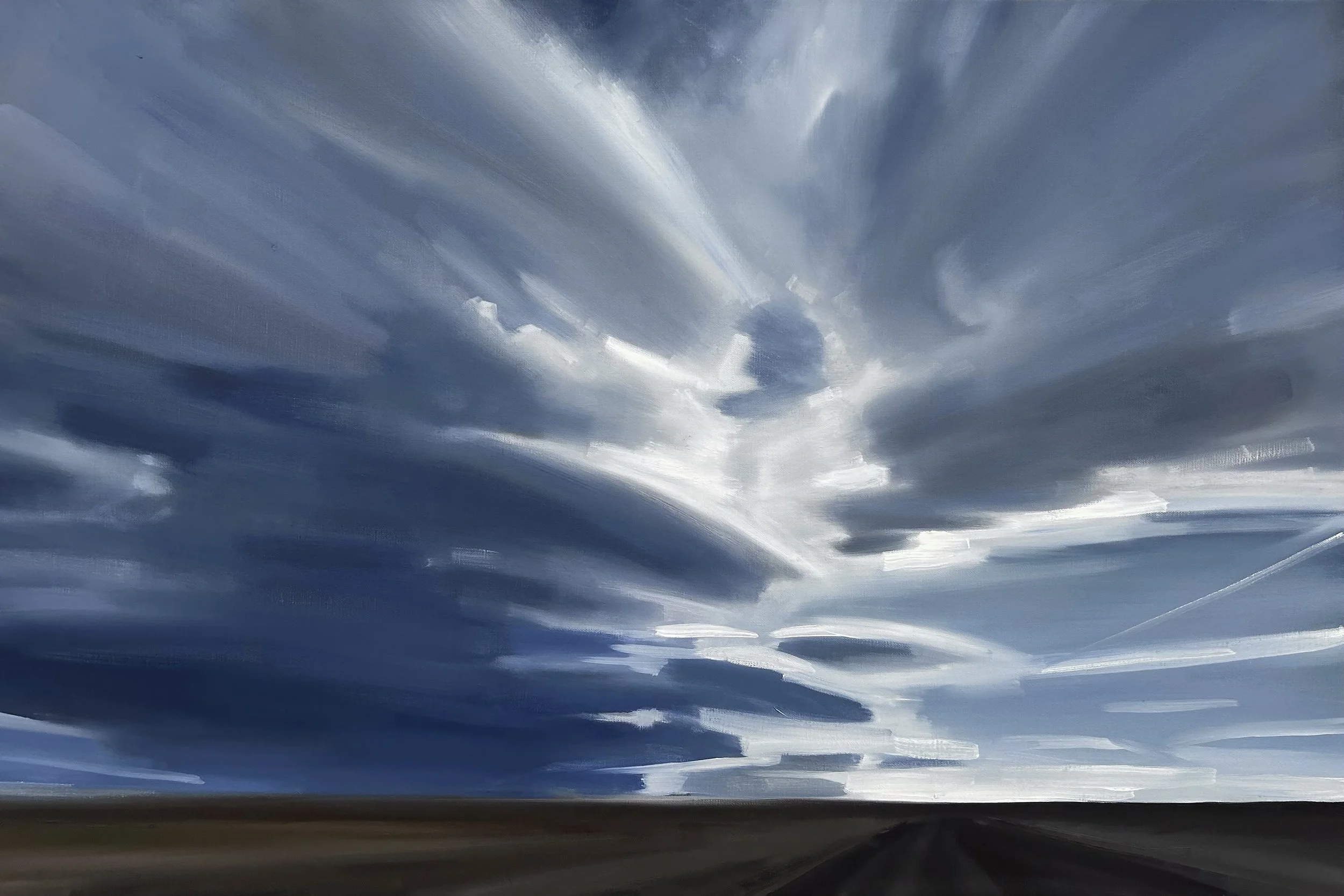  Stormfront, oil on linen, 60x90cm&nbsp; 