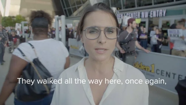 Stephon Clark protesters block entrance to Kings Arena