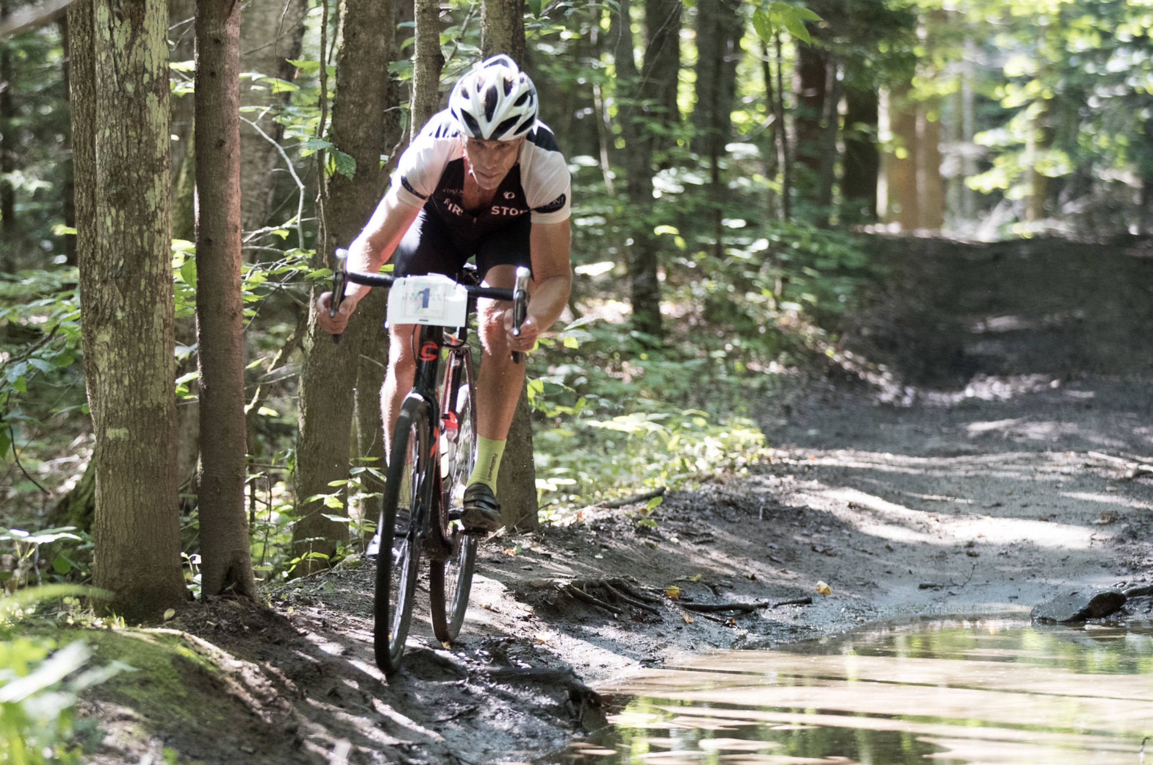 Mike navigates a Pavé section atop his Cannondale SuperX in the 2018 Overland, take by Reese Brown