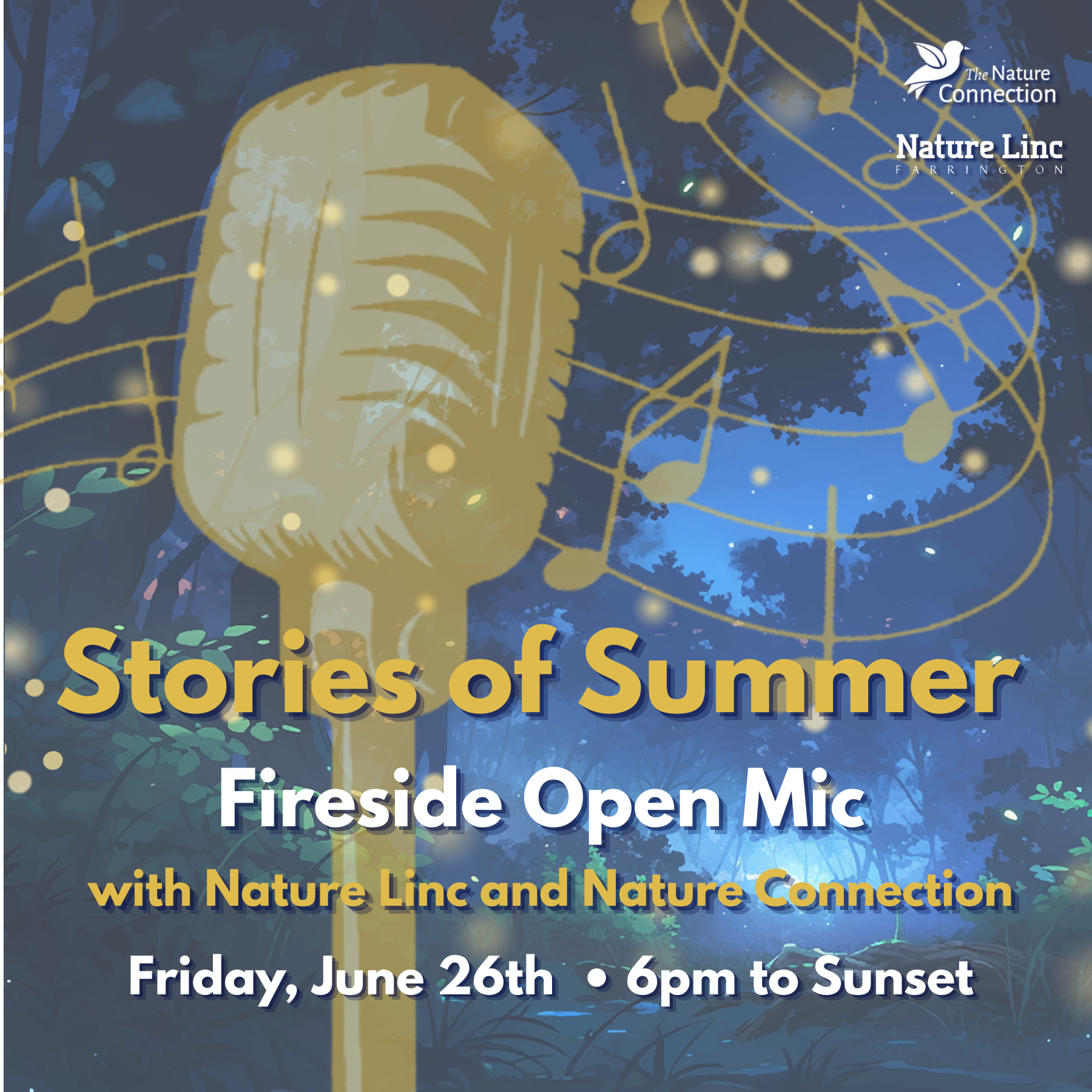 Stories of Summer:  Fireside Open Mic with Nature Linc and Nature Connection