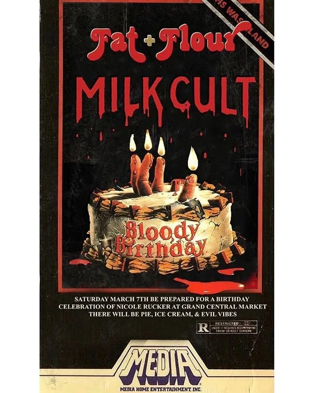 Love pie? Love gelato? Love celebrating the birth of someone you barely know but show up to the party for the cake? Then you should come to this pop up featuring @milkcult cause Nicole and him are making a special creation with Nicole&rsquo;s birthday as a guise for over consumption of sweets.
.
Saturday, March 7th. 11am- sold out!