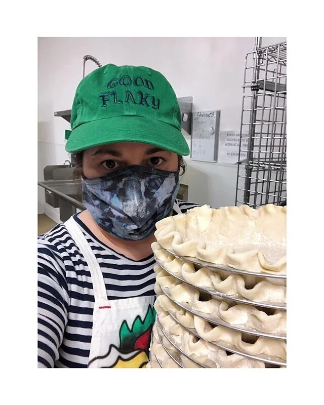 Orders for next weekend are now open! (link in bio) This weeks pie is BLUEBERRY RHUBARB. Key lime always. Taking a break from dinosaur coffee this week, so curbside pick up at Grand Central only! Housekeeping item 1: text us from curb with your name and your car, be prepared to either pop the trunk of the car OR be outside waiting for the handover. Wear your mask! Housekeeping item 2: the large pie plates for the 9&rdquo; pies are reusable, bring one back and I will give you a cookie. I am not worried about reusing metal pie plates because I will sanitize them in a solution and bake them in a hot oven. Housekeeping item 3: set a pick up time and then set a reminder in your phone! Too many of y&rsquo;all are forgetting what day it is. Bless.