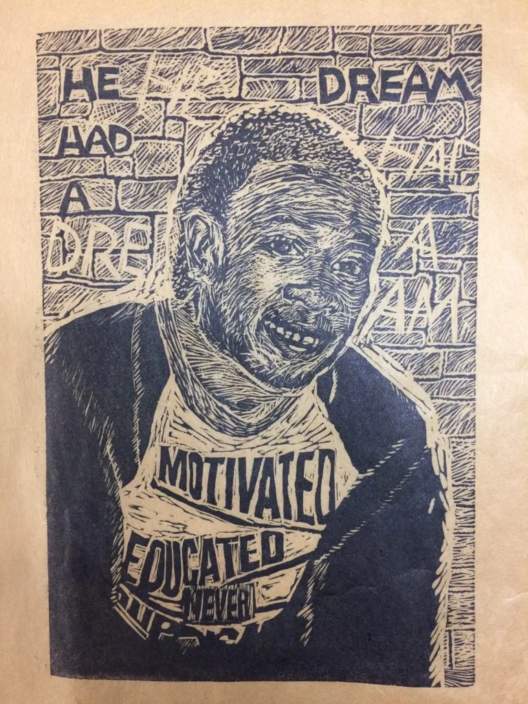 Linocut by Ina R. Silvergleid