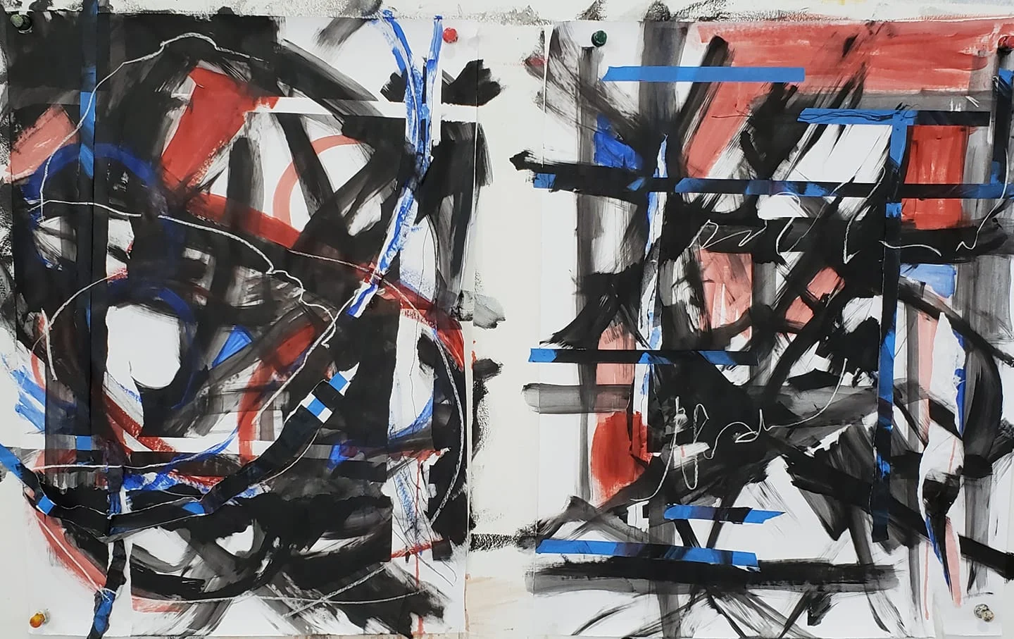 Two Halves - abstract collage