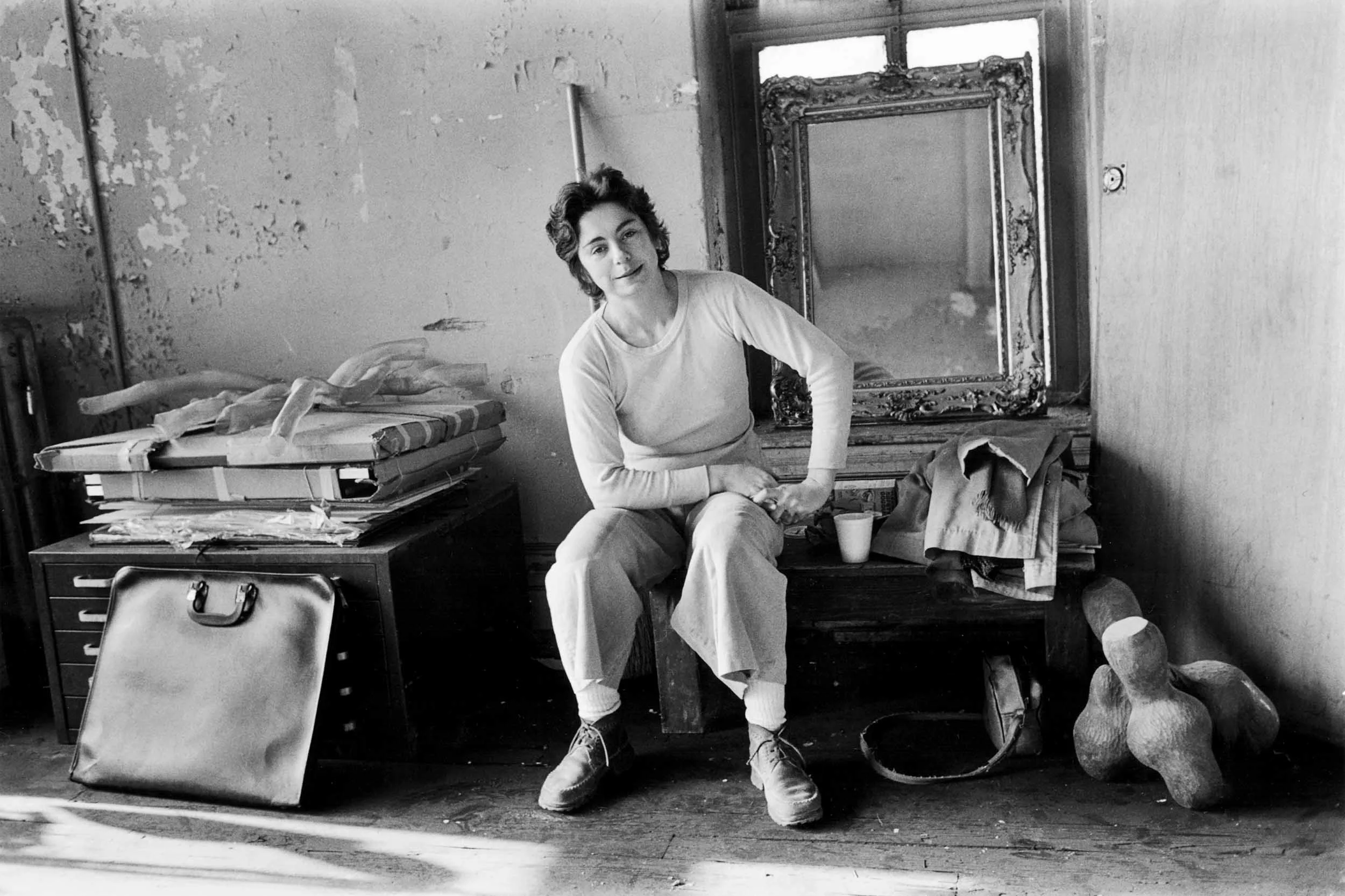 Mary Ann in the loft on East Third Street. 1976