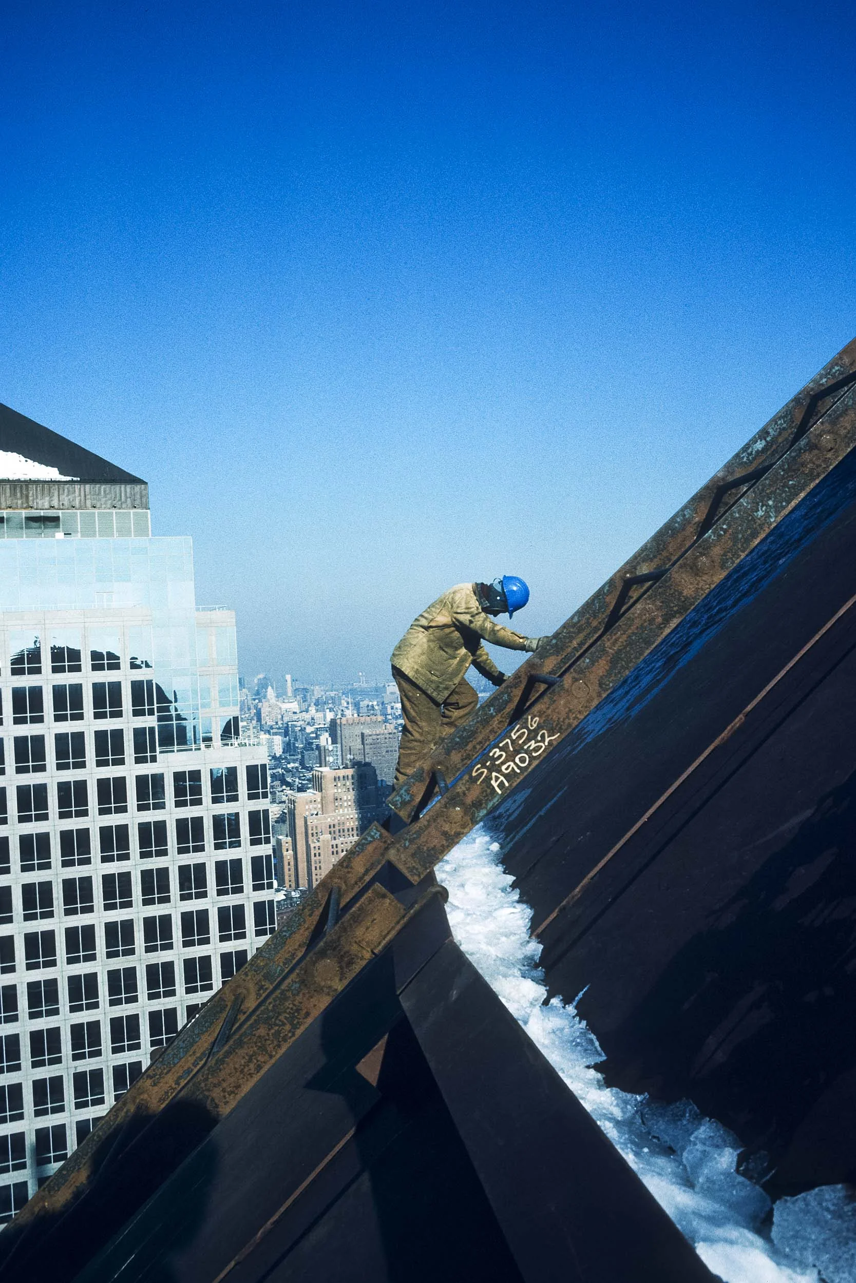 Atop the World Financial Center dome. 1987