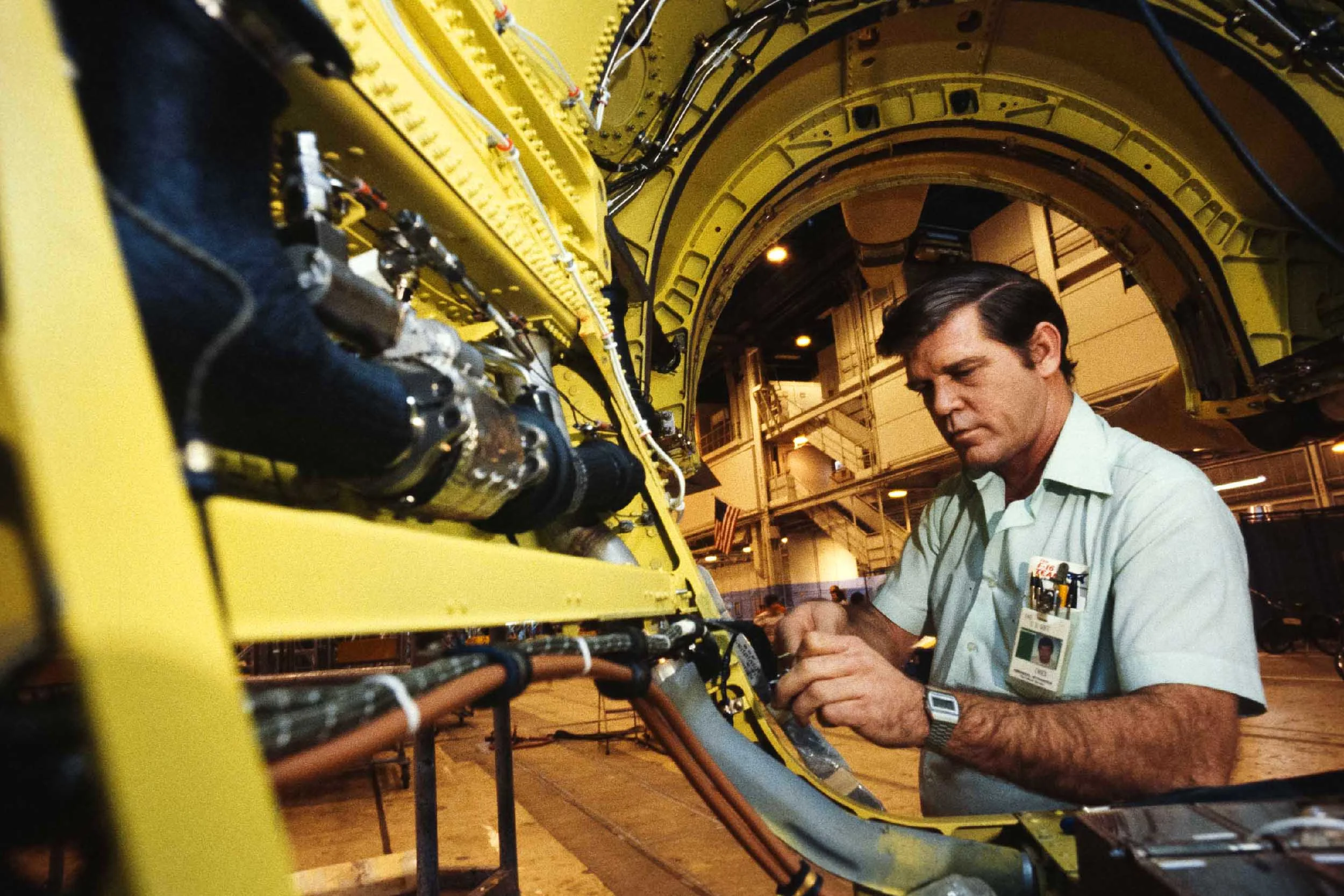 General Dynamic’s F-16 assembly line in Fort Worth, Texas, for Fortune . 1986