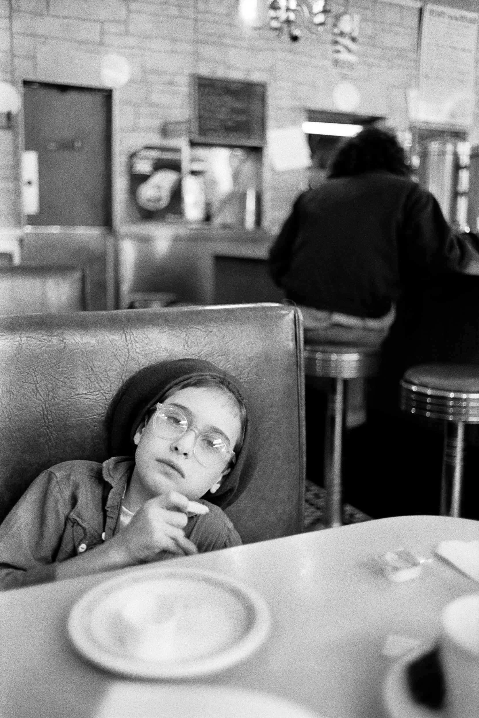 Eve in a diner on Sixth Avenue. 1992