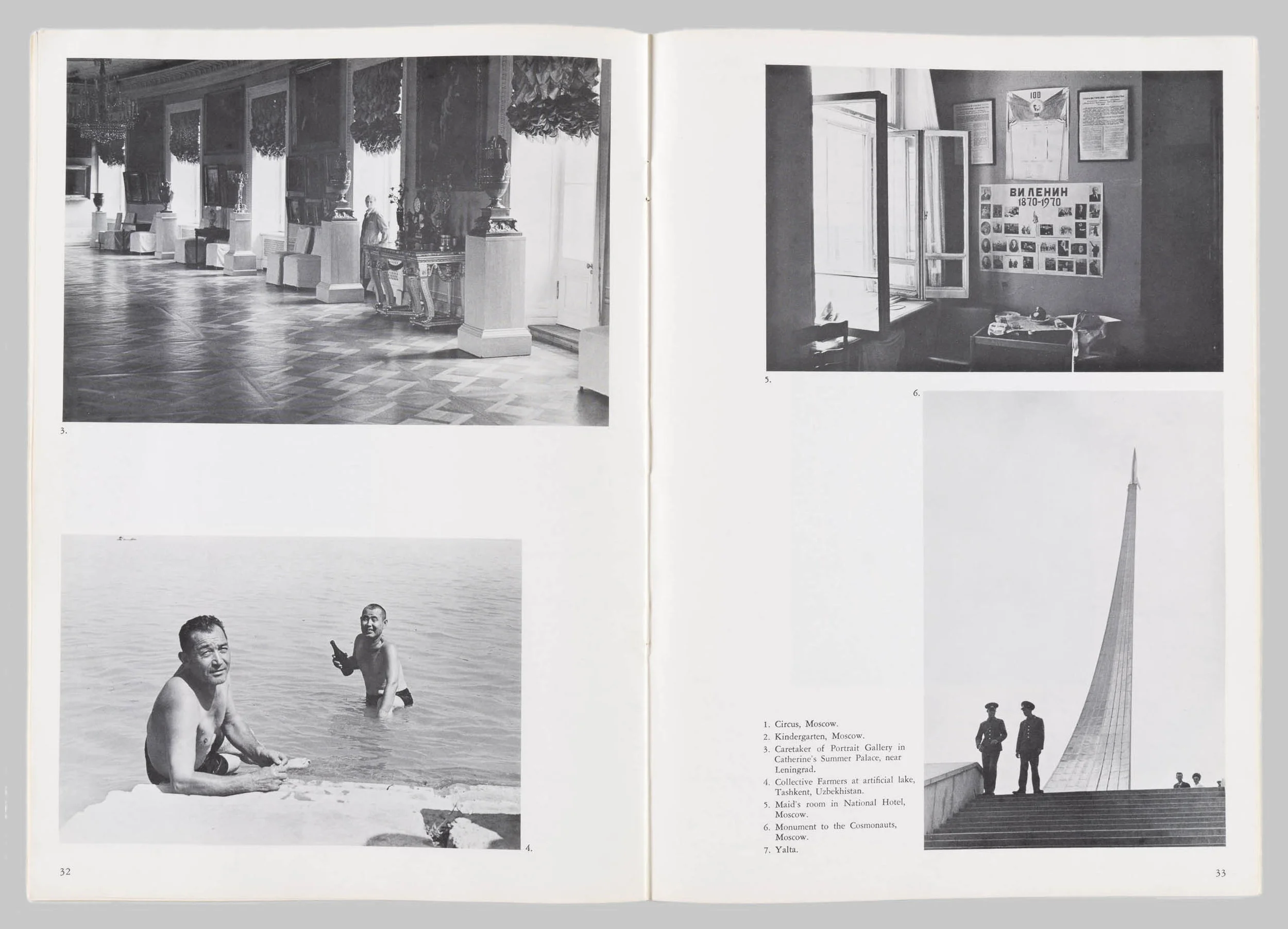 A spread from the college literary magazine, The Harvard Advocate , showing various locations in the USSR. 1970