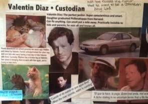 This is a character board I made for a minor character. Making one for every character is the first step in creating each book I write. The major players get a full 11x17-inch poster board, The details don't all end up in the books, but they help me get to know my story people well. 