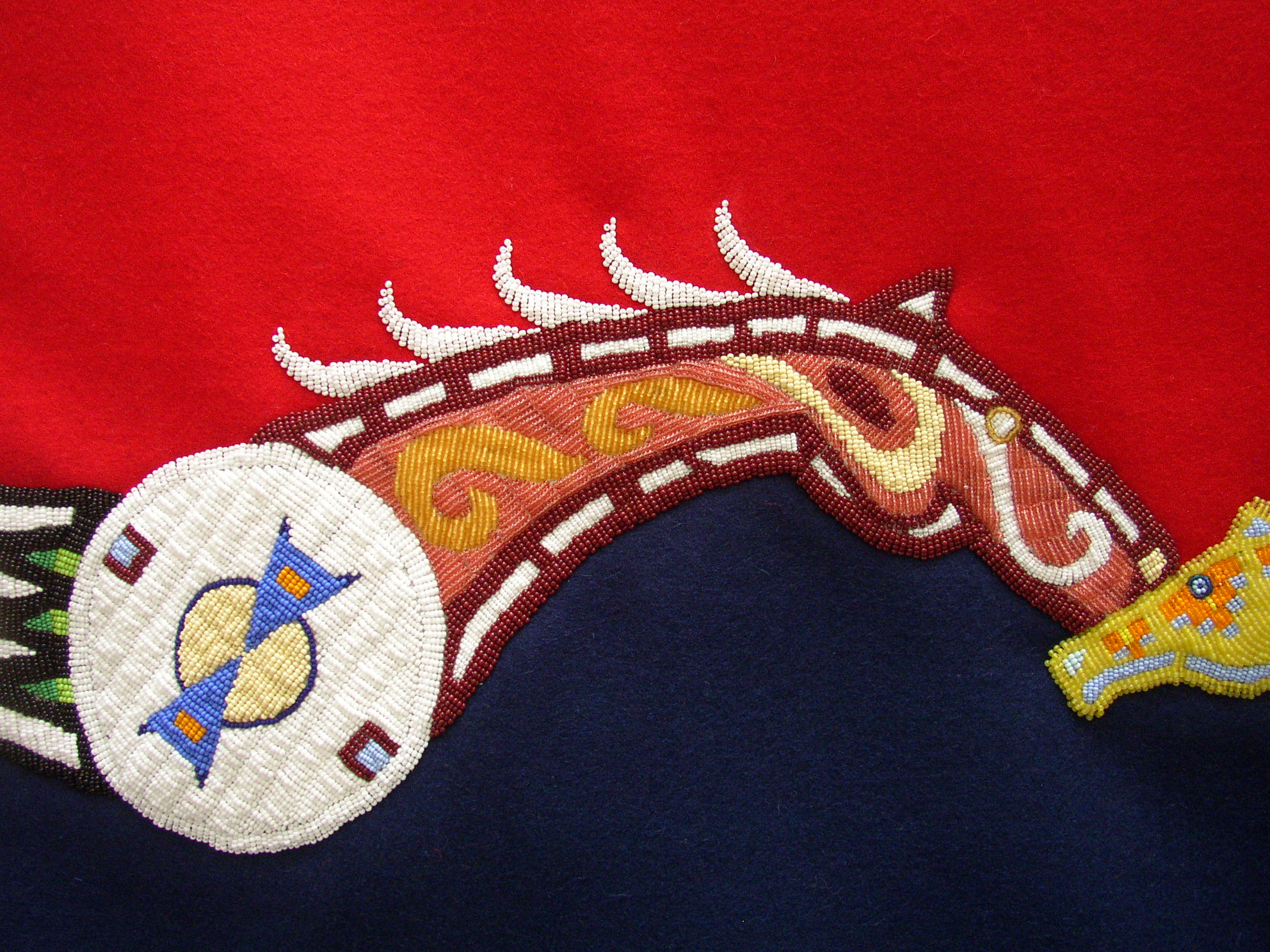 Six Horses Courting Blanket, Detail