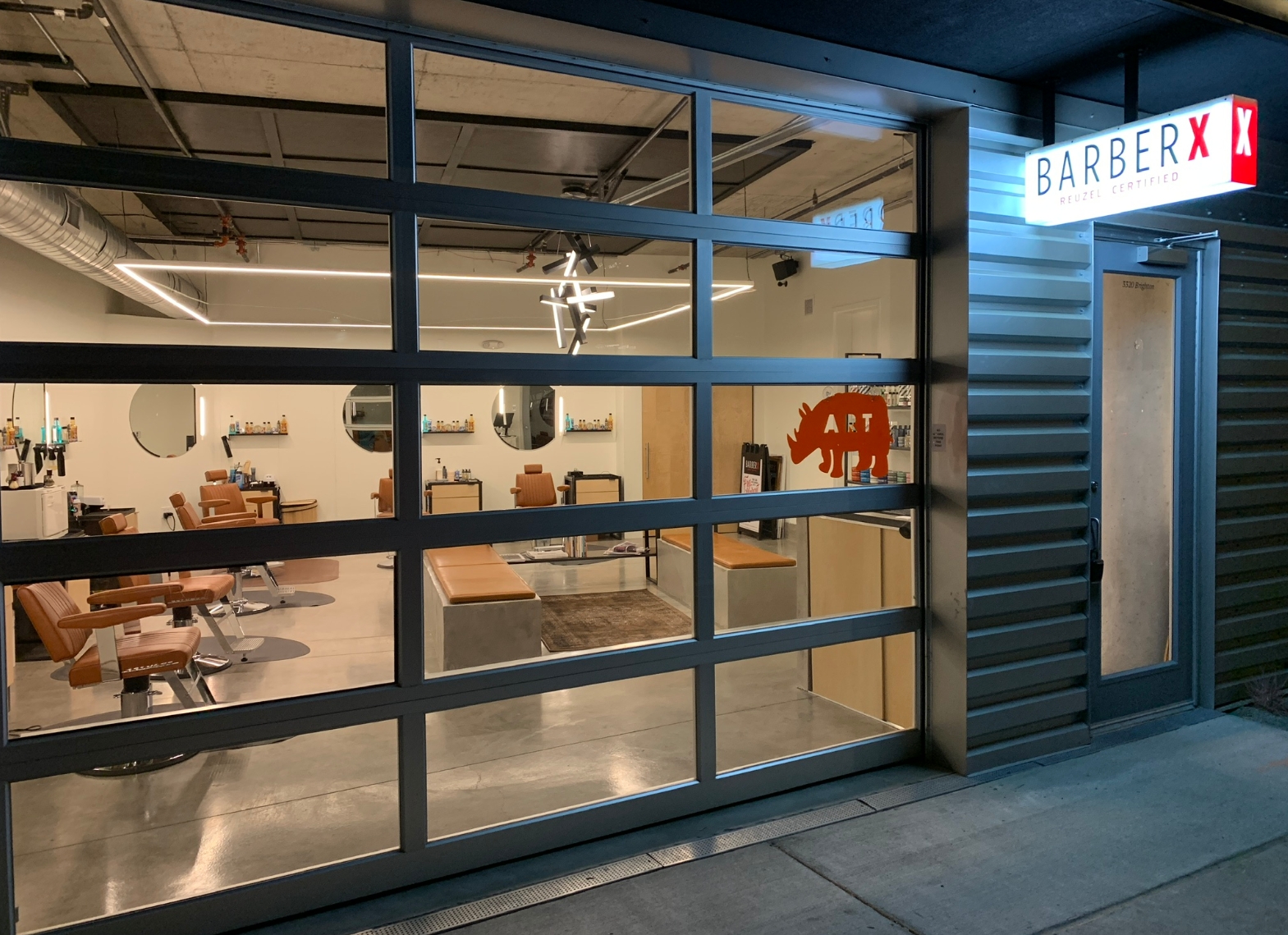 Minimalist with attention to detail. And, yes, the glass garage door goes up when weather permits.