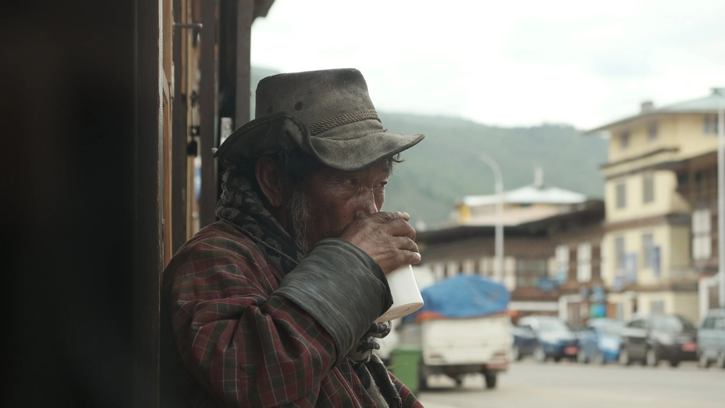 Coffee break, Paro, Bhutan. 2019