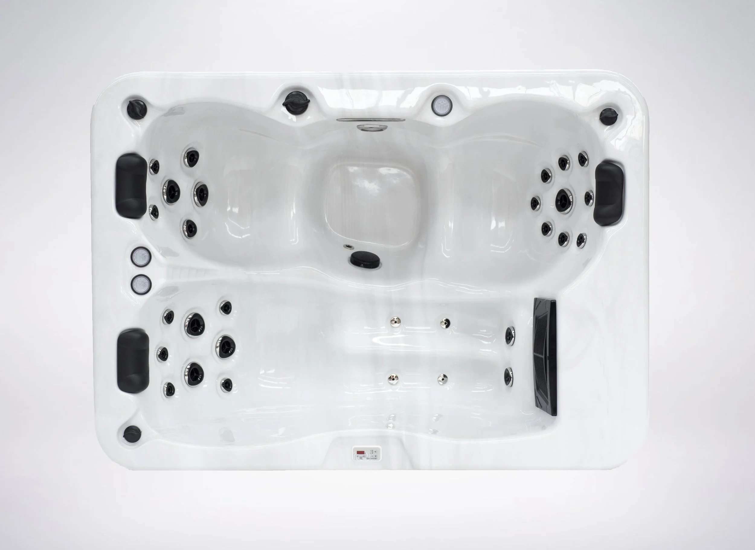 Couples Twin Spa Pool 3 Seater Spa Family birds eye view