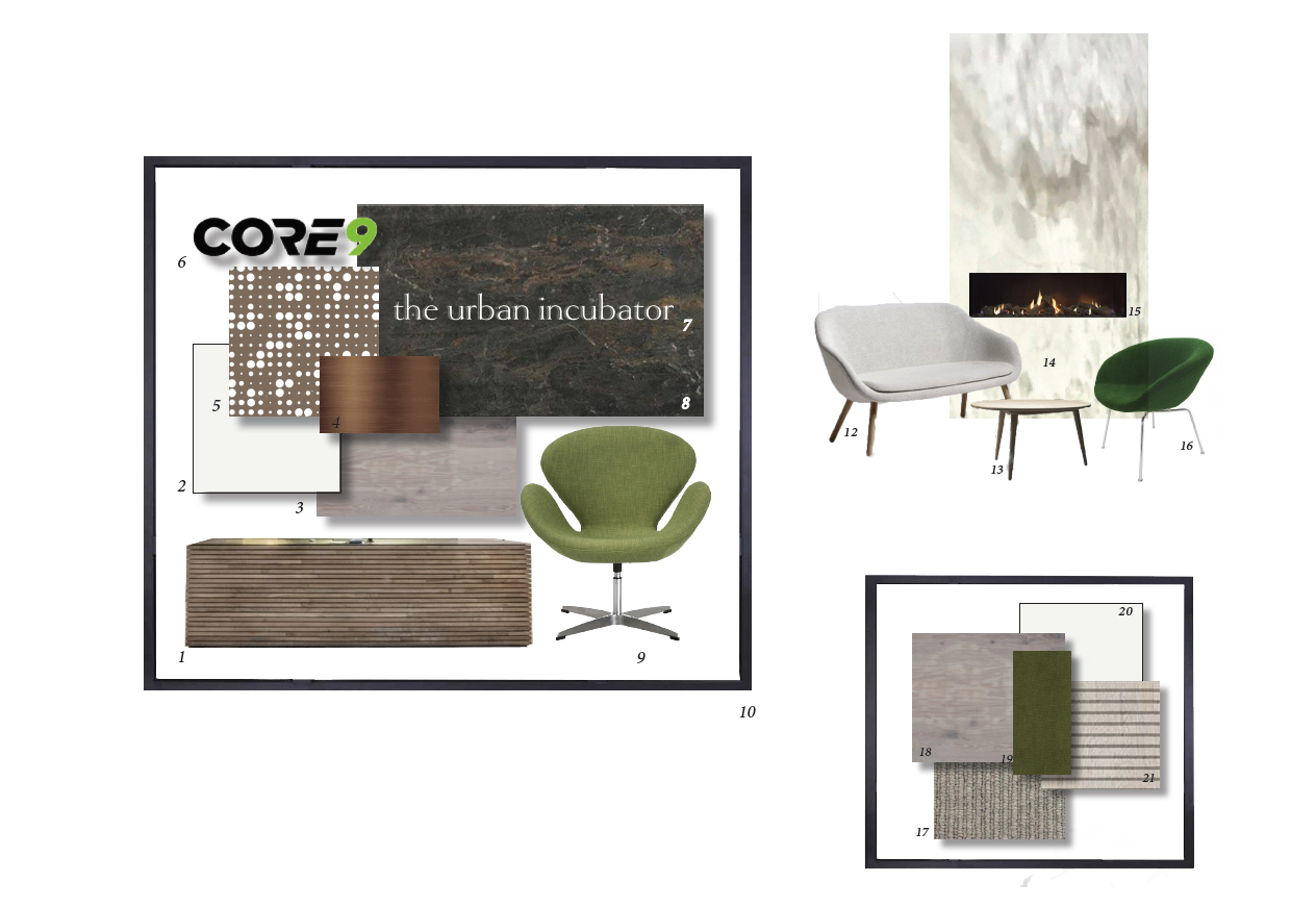Furniture and Finishes All materials sourced from sustainably responsible manufacturing and commercially graded.