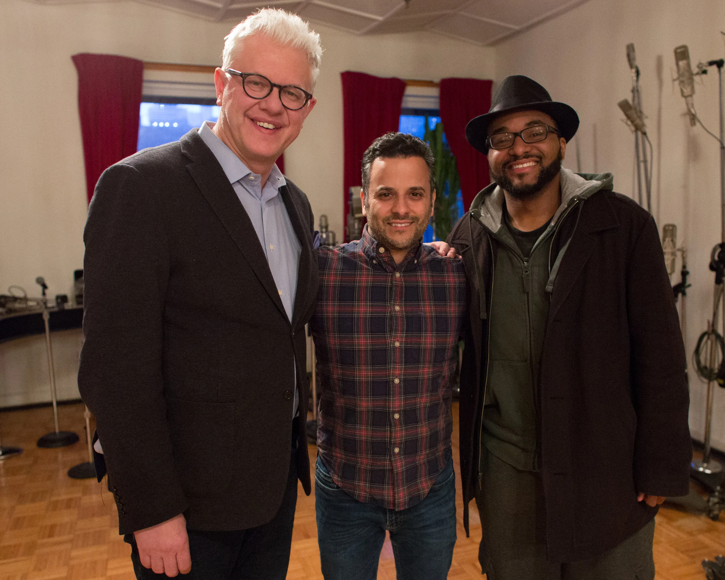 In the studio with Matt Wilson and Sullivan Fortner.