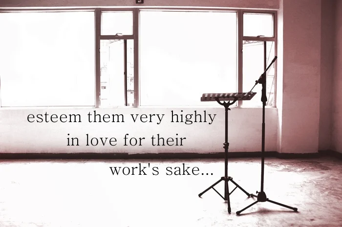 Esteem Them for the Work's Sake