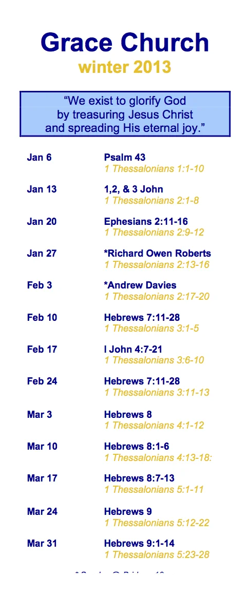 Winter 2013 Church Card