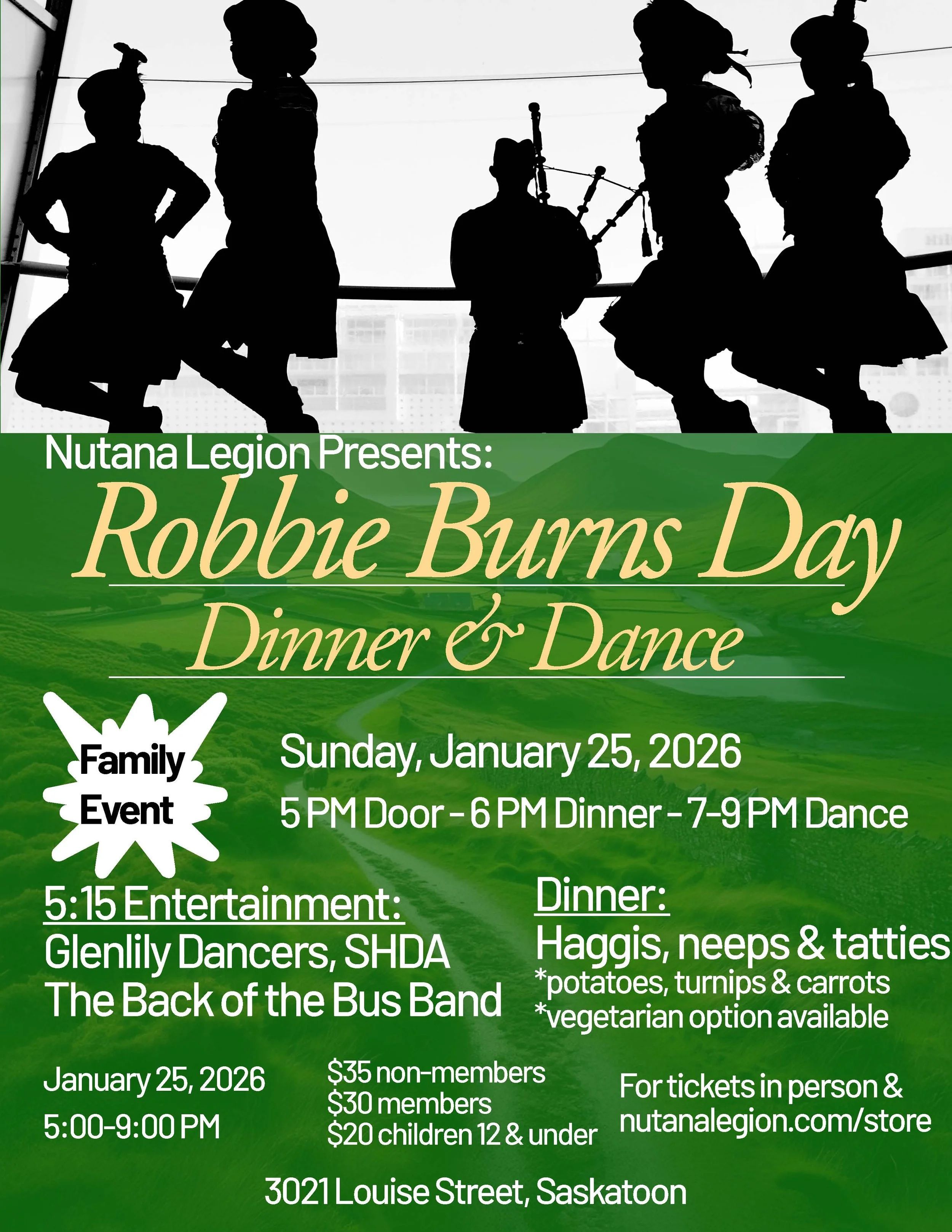 Robbie Burns Day Dinner &amp; Dance