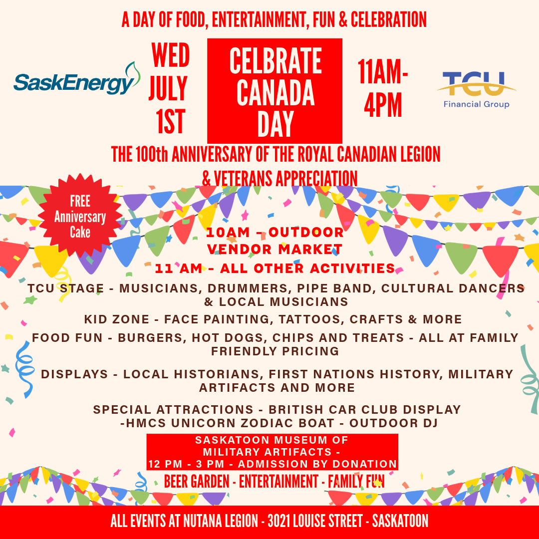CANADA DAY  - 100th ANNIVERSARY OF ROYAL CANADIAN LEGION CELEBRATION - VETERANS APPRECIATION