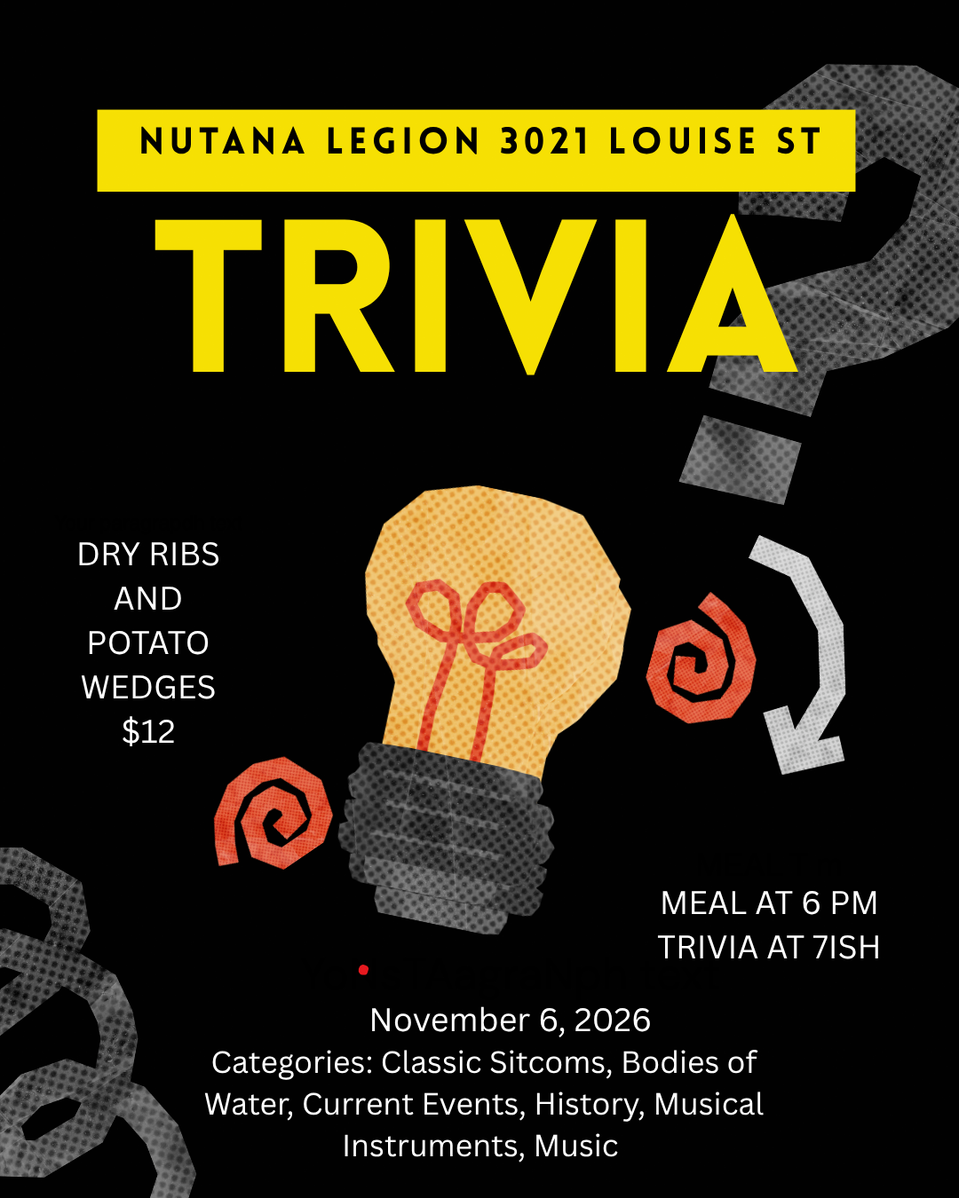 Trivia Night Nov 6