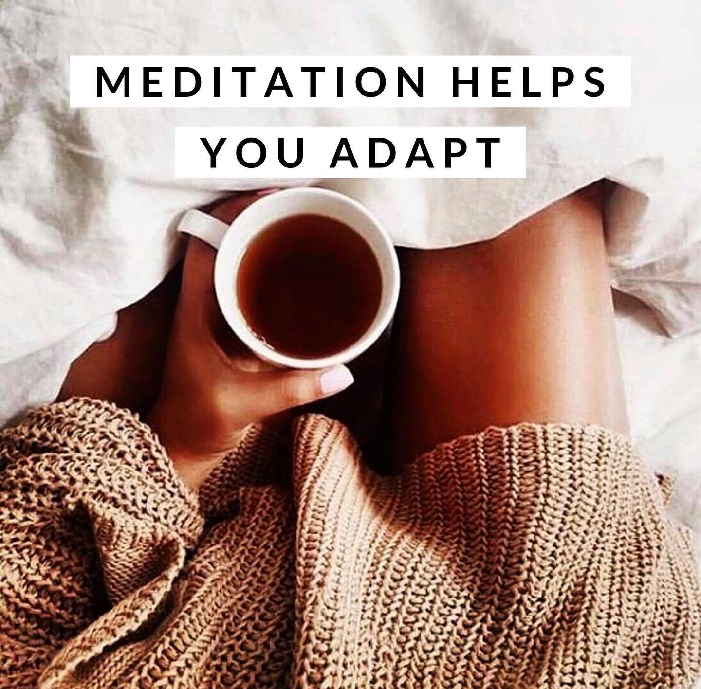 ✨Adaption -is the ability to adjust to new conditions✨.
.
So how does meditation help with this? You have a certain amount of stressors/ adaptation energy that allows you to go with the flow and handle little nuisances/changes. .
But any change in ex
