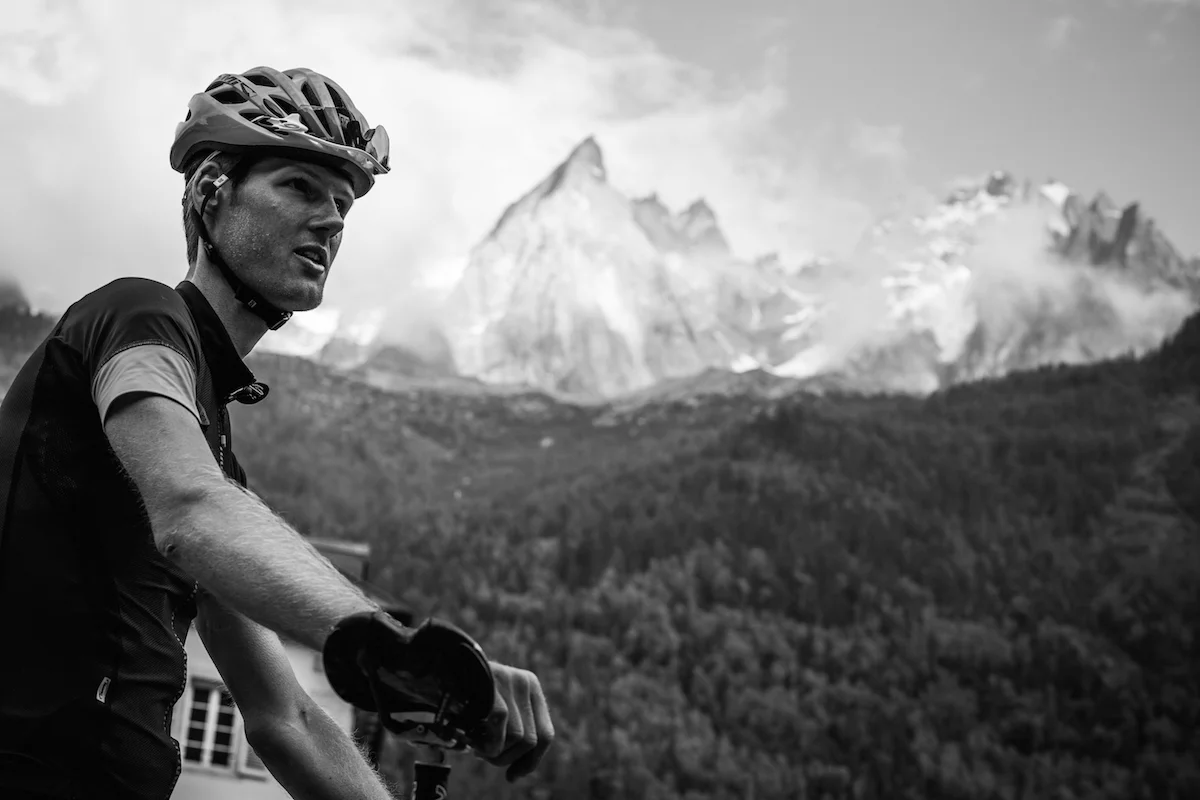 Mike with Mont Blanc in the background.