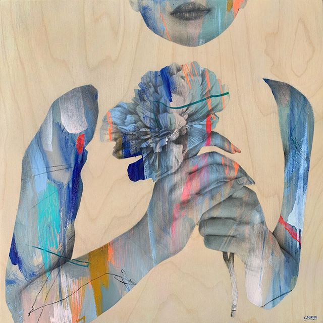 I&rsquo;m excited to show you my piece for the upcoming @praiseyou.co show in Brisbane, which I&rsquo;m honoured to be a part of.
&bull;
&lsquo;In Bloom&rsquo;
&bull;
This piece is a visual reflection of the greater level of self-acceptance I&rsquo;m experiencing as I navigate my early 30&rsquo;s. I practiced a lot of restraint to speak about the raw and fragile inner dialogue we experience and how much our thoughts, feelings and self-talk can shape the perception we have of ourselves and the outward projection of our identity. This projection is masked by an accumulation of our deepest fears and vulnerabilities as we move through life, broken only through the deepest of human connection, or when your inner flower blooms.
&bull;
Details for purchase of the original via @praiseyou.co. A limited run of prints will also be available at the show.
&bull;
Praise You 2019 is presented by @lusidart and @une_piece and will showcase the work of 40 female artists from across the globe, raising aw