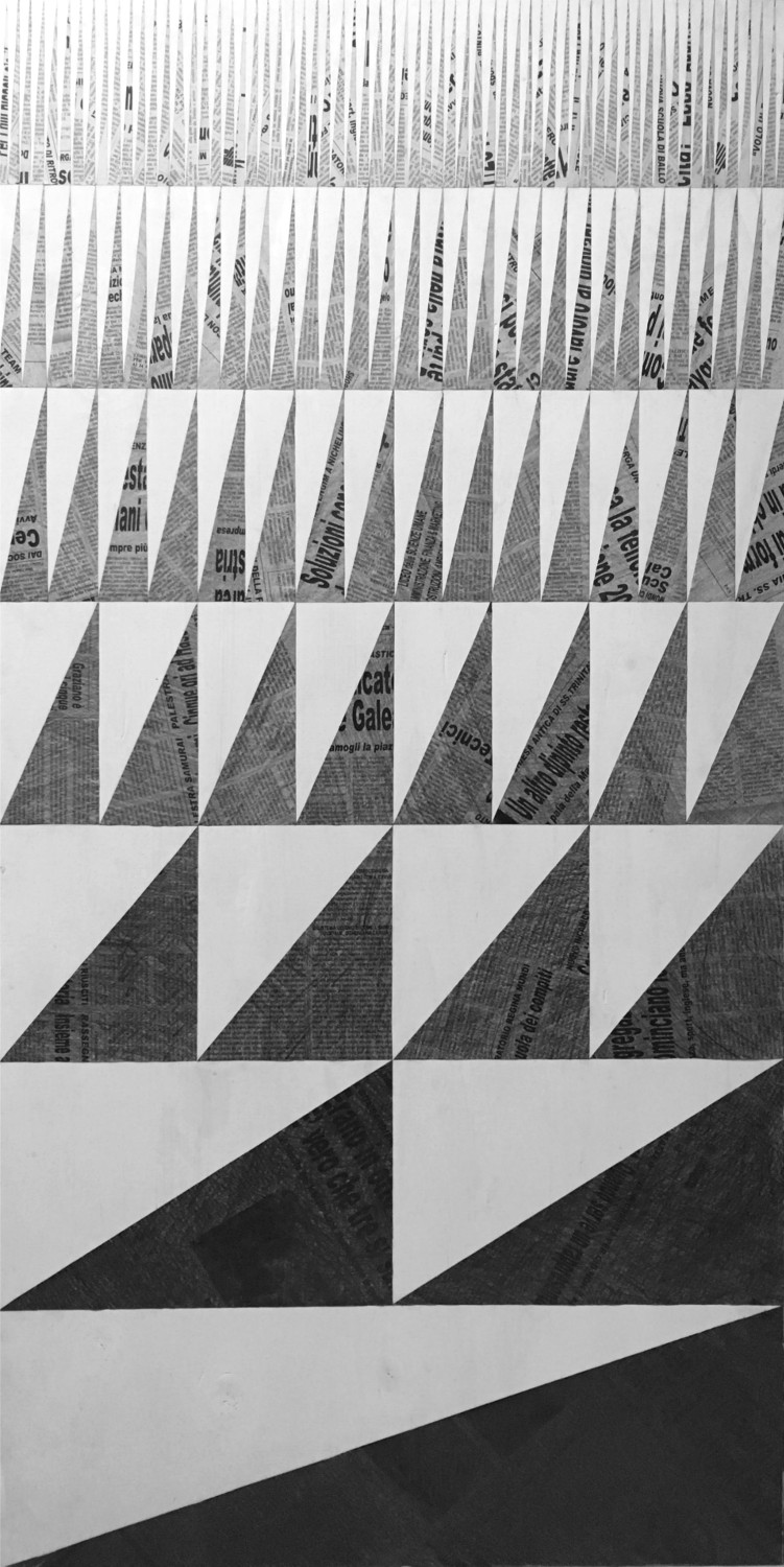 Press Infraction No.7 Newsprint, acrylic, wood 1200 x 600 x 20 mm 2017 F/S