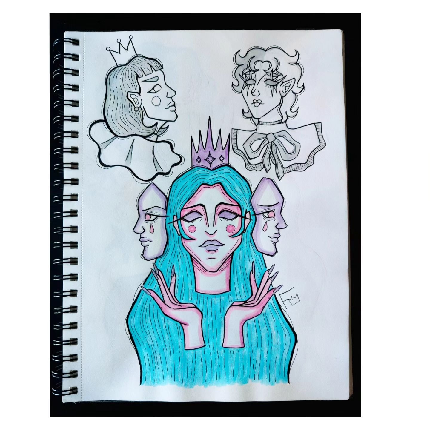 Clowns and queens and eyes 🌟
.
I've been a bit inactive once again, apologies for that 😭 I've had a lot of offline work going on and been planning projects among other things. So unfortunately I haven't had as much time to draw, I just have a lot o
