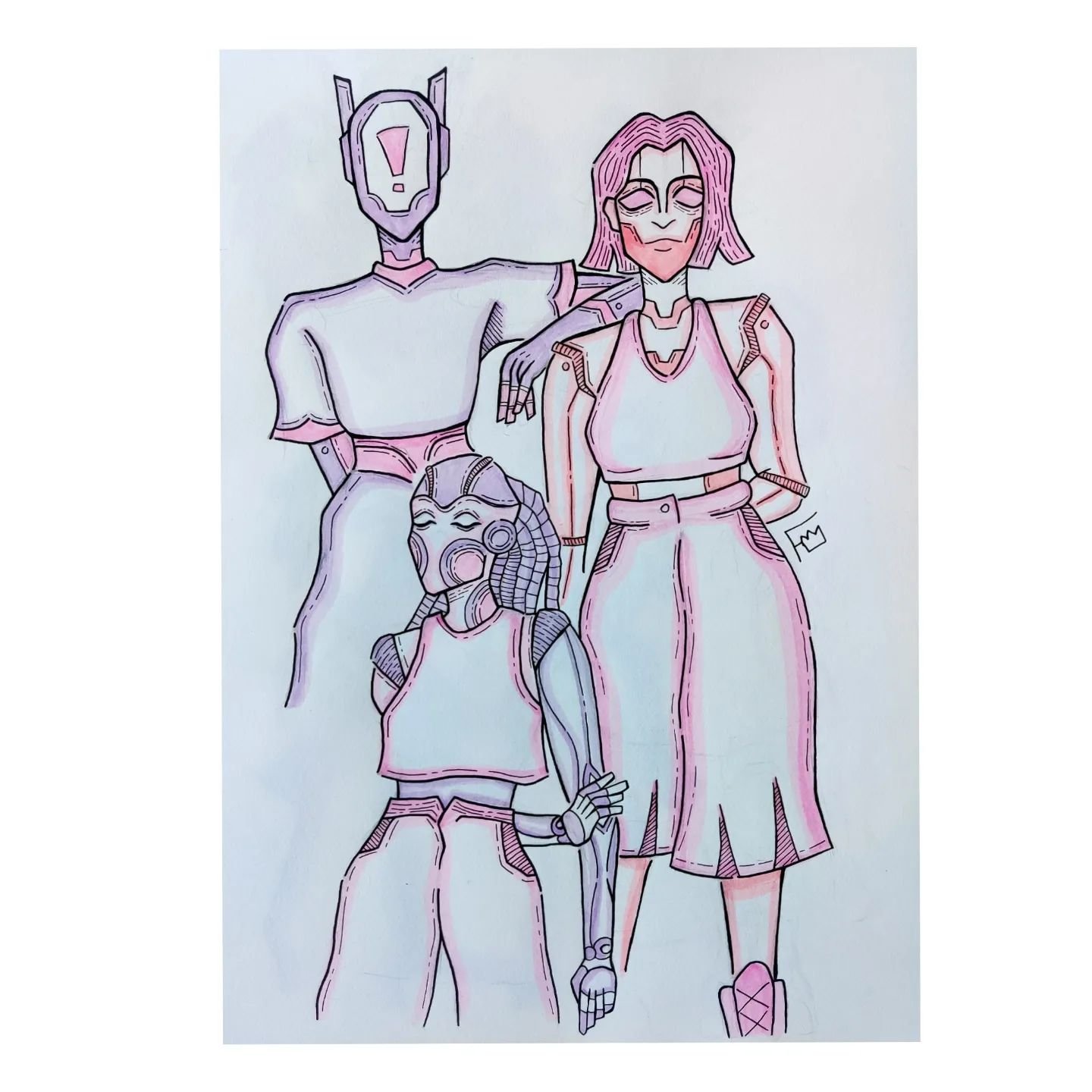 Beep boop, beepers boopers if you will 🤖
.
Another sketch page because I have nothing else to post right now!! I've been really busy lately so I haven't been able to draw as much, most of my work in progress pieces are... Well still work in progress