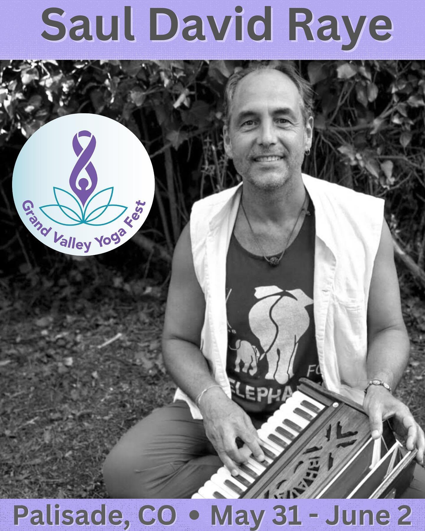 Saul David Raye is an amazingly talented yoga teacher who is world renowned, an outstanding musician and a peace activist 🌼 And we are absolutely blessed to have him back at the Grand Valley Yoga Fest 🧘🏽&zwj;♀️🙏🏼&hearts;️

#grandvalleyyogafest #