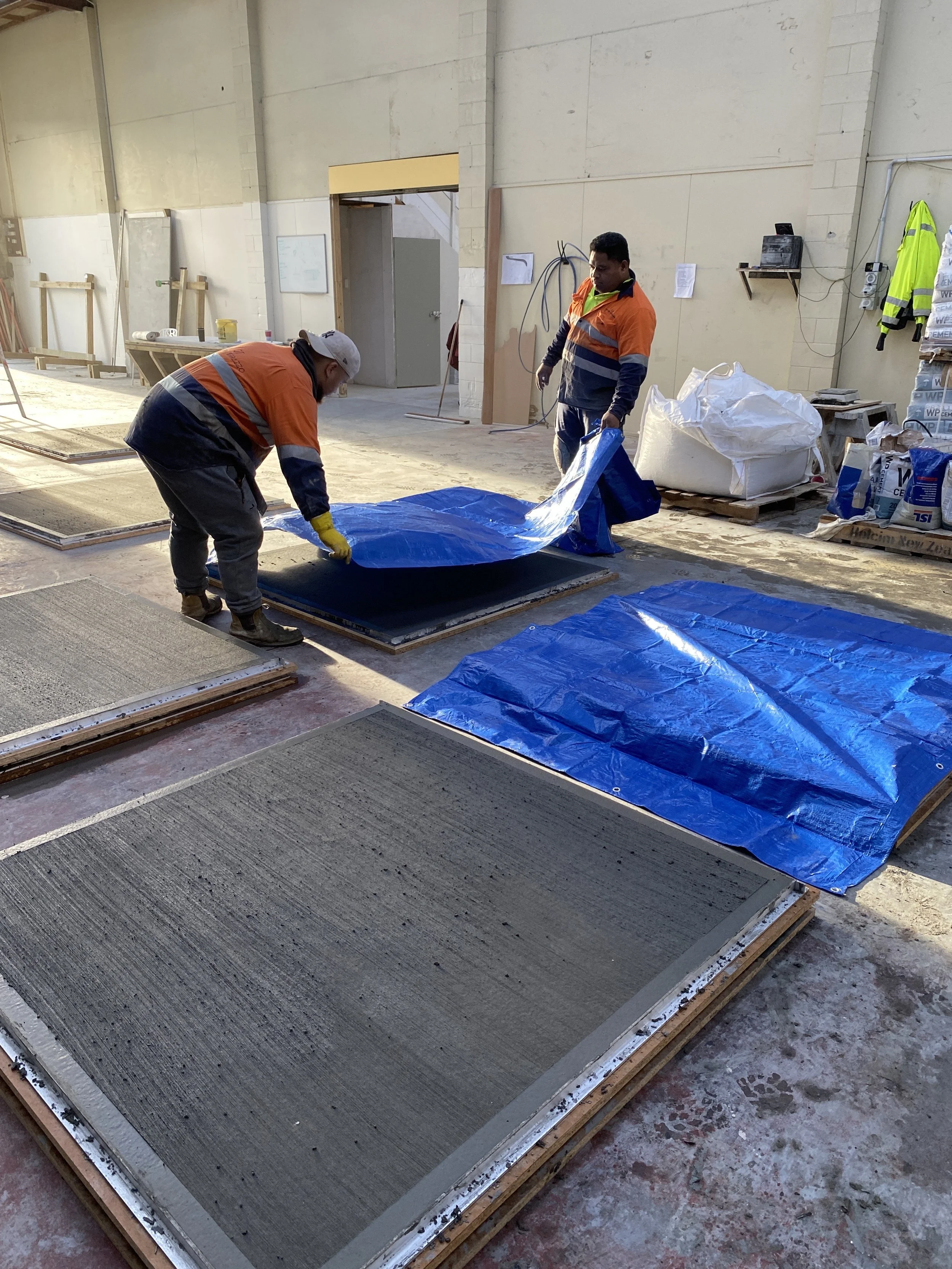 Curing Balenciaga Panels at factory