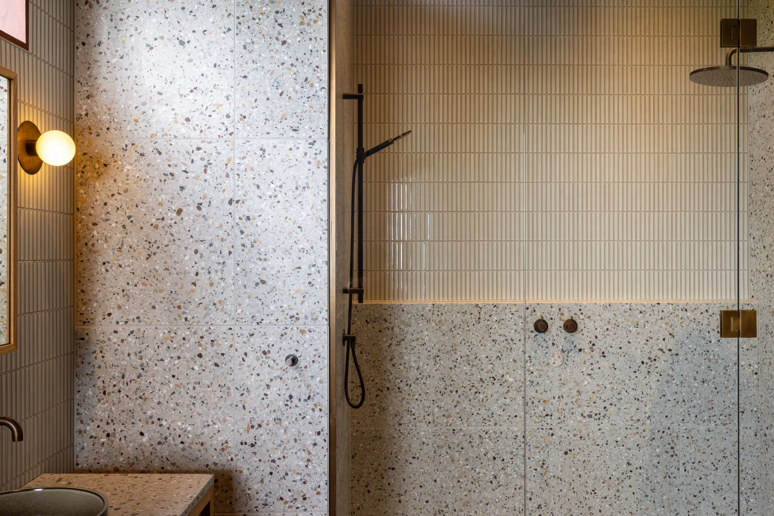 shower and wall tiles