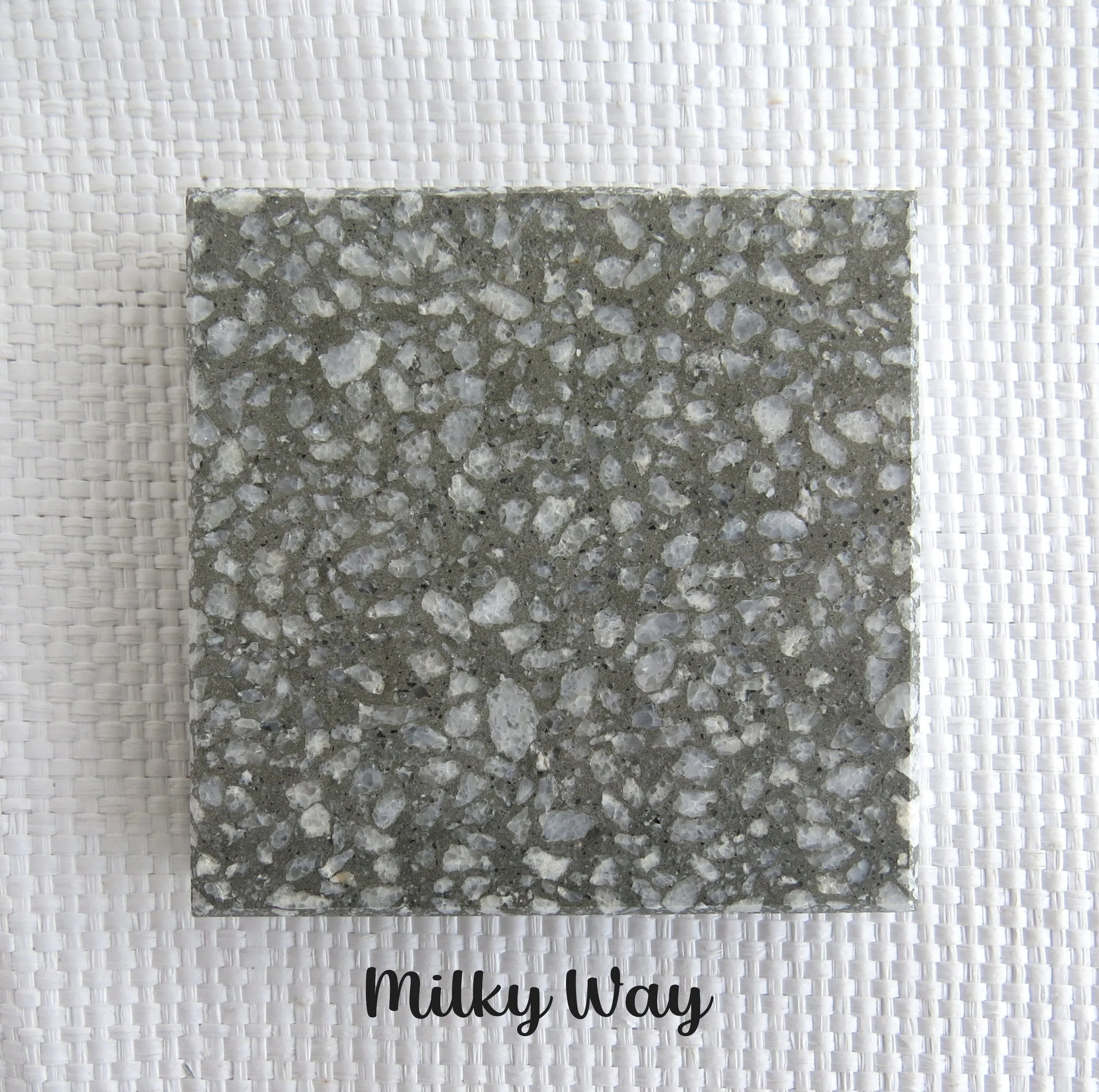 MILKY WAY Tile- In the country , in the early hours of the morning, we can marvel at the mass of stars in the milky way. Such beauty. NZ White marble from the South Island in a dark gray base