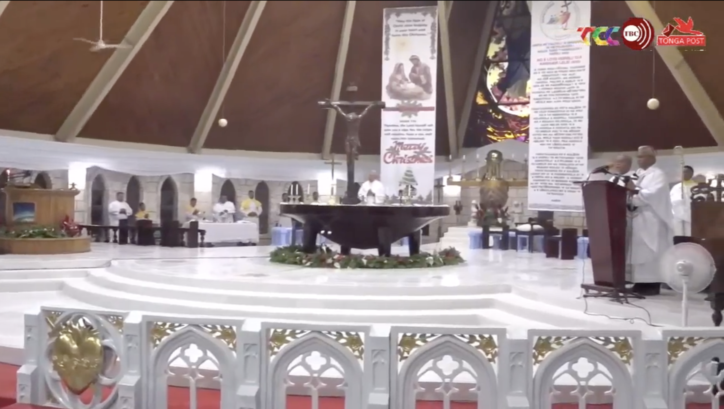 Cloudwalker tiles at the Cathedral of Immaculate Conception Tonga