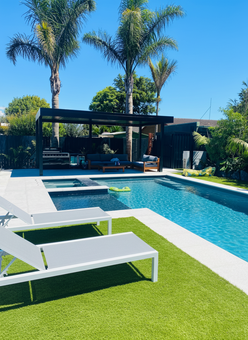 Clint Randall's Pool pavers and copings