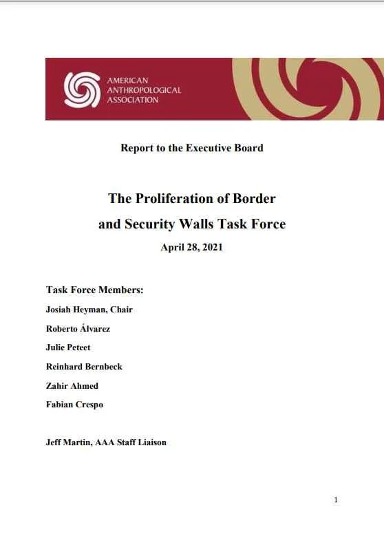   The Proliferation of Border and Security Walls Task Force
