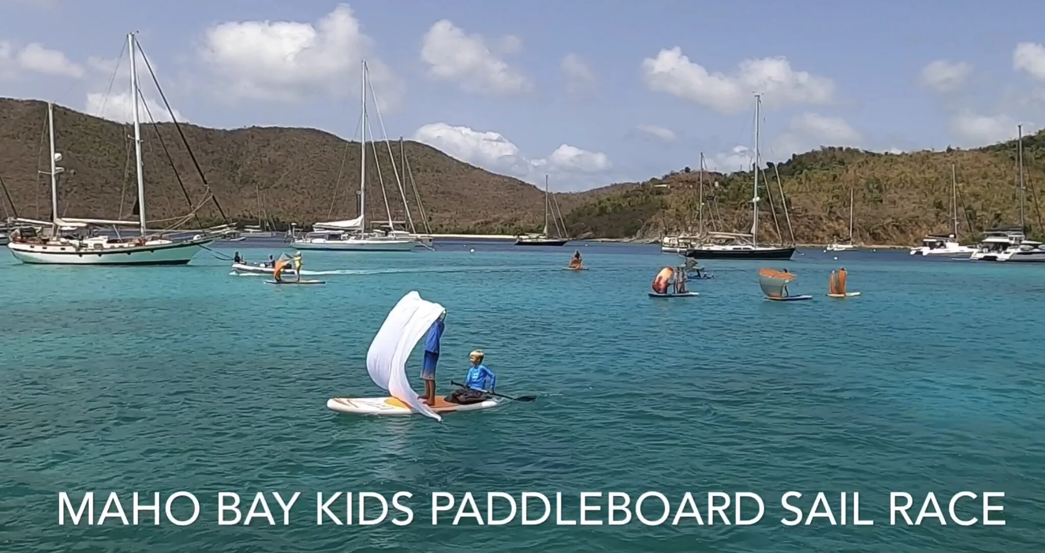Kids Paddle-board Sail Race