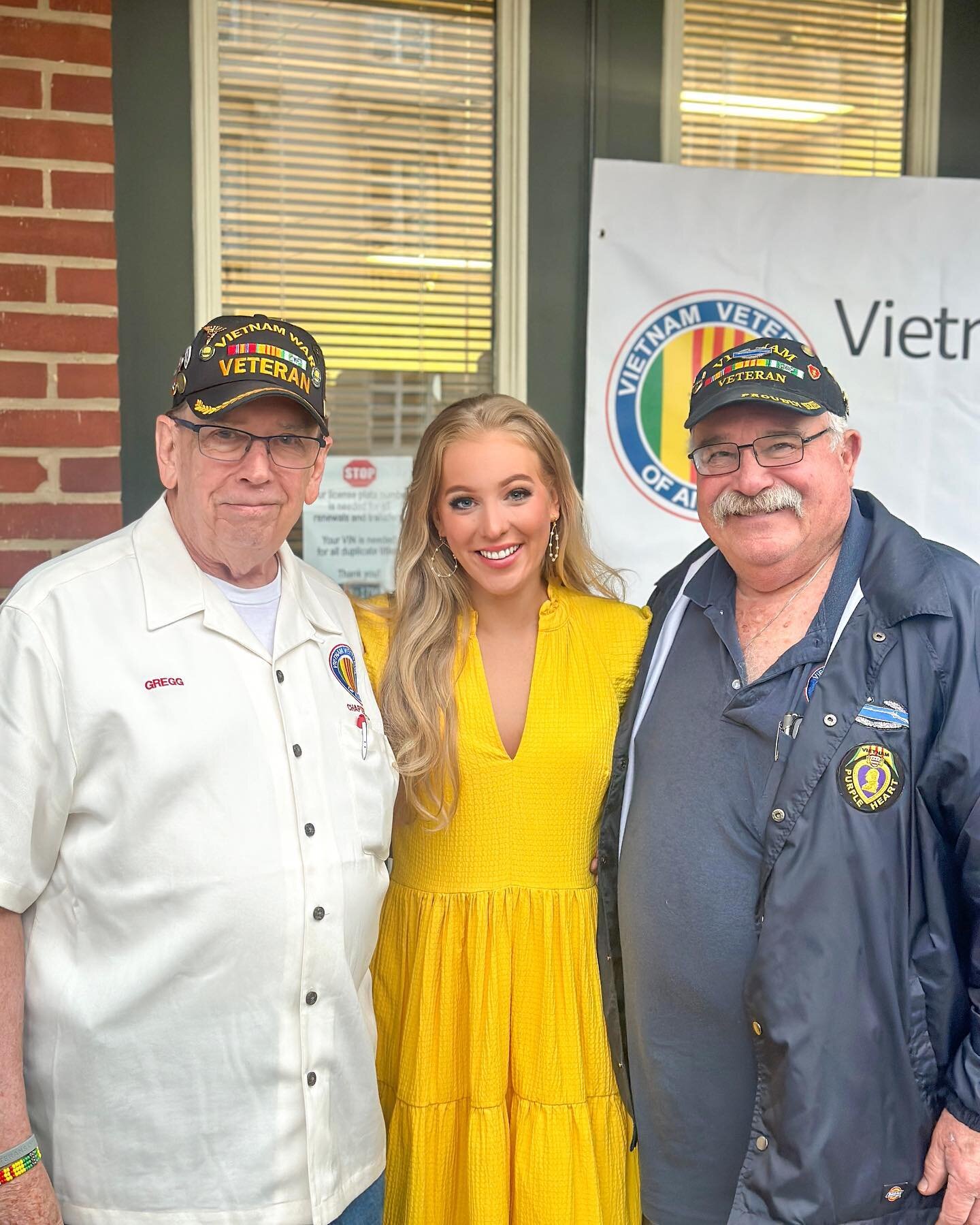 On the Columbia Square with Vietnam Veterans of America Chapter 1140!💛 Love this amazing group! #vietnamveterans