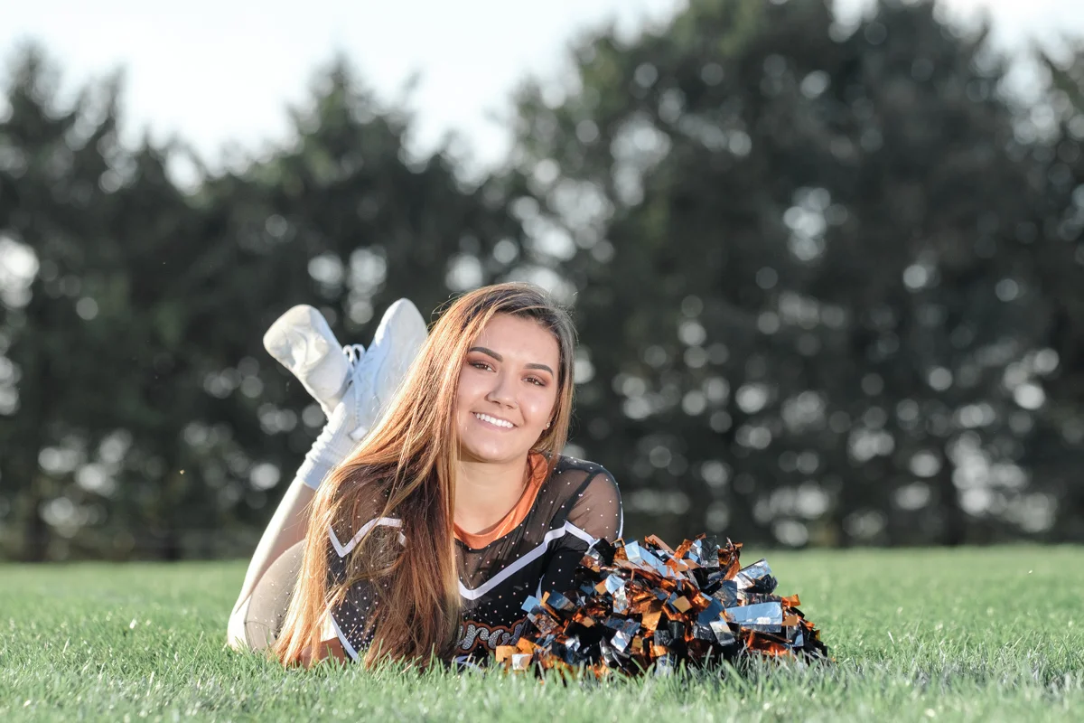 Byron Tigers, Go Tigers, TIger Bride, Byron High School Senior, Senior Portraits, Senior Photographer, Orange and Black, Cheerleader, Strong, Model, Byron Photographer